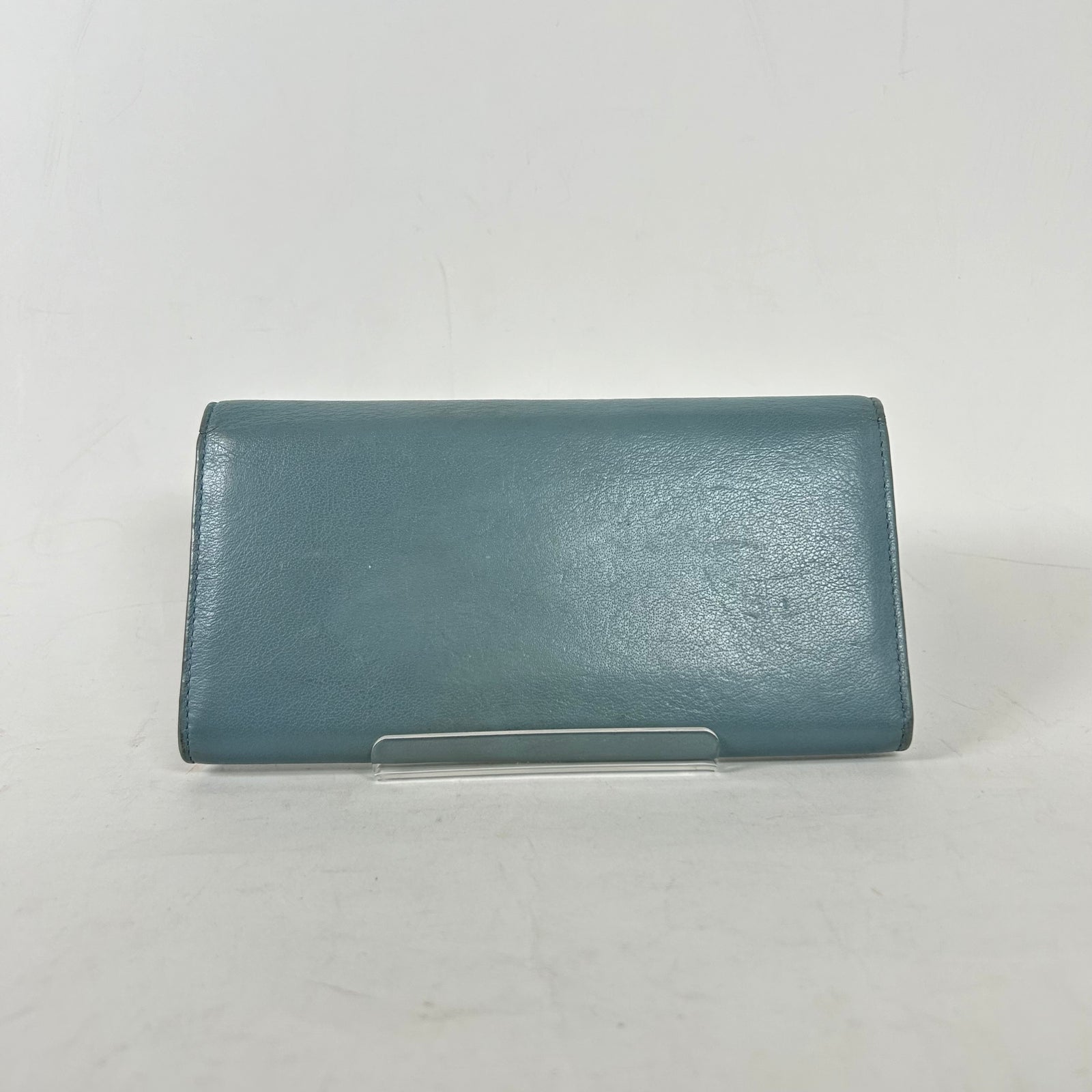 Balenciaga Blue Papier Leather Wallet