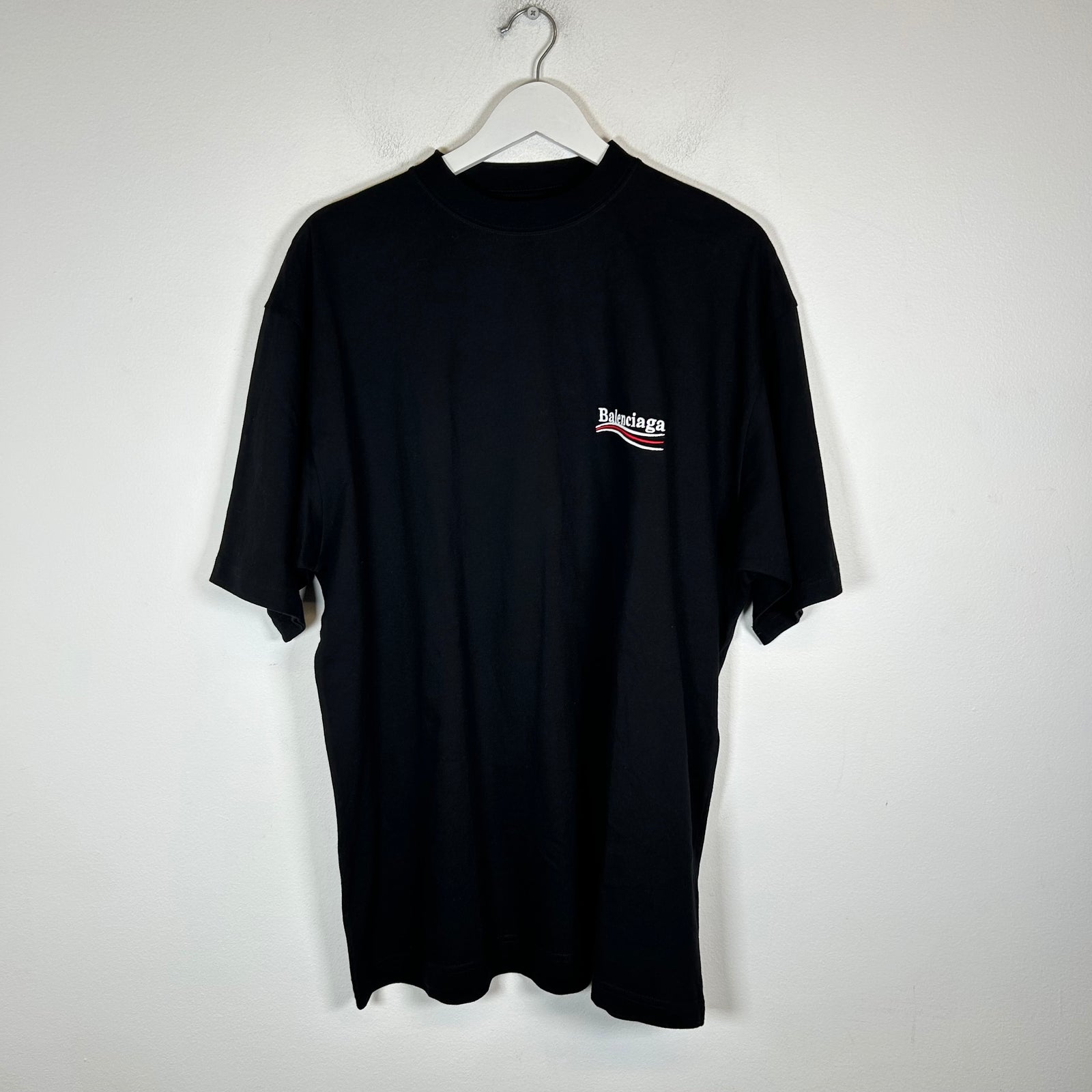 Balenciaga Black Campaign Logo T-Shirt Size M