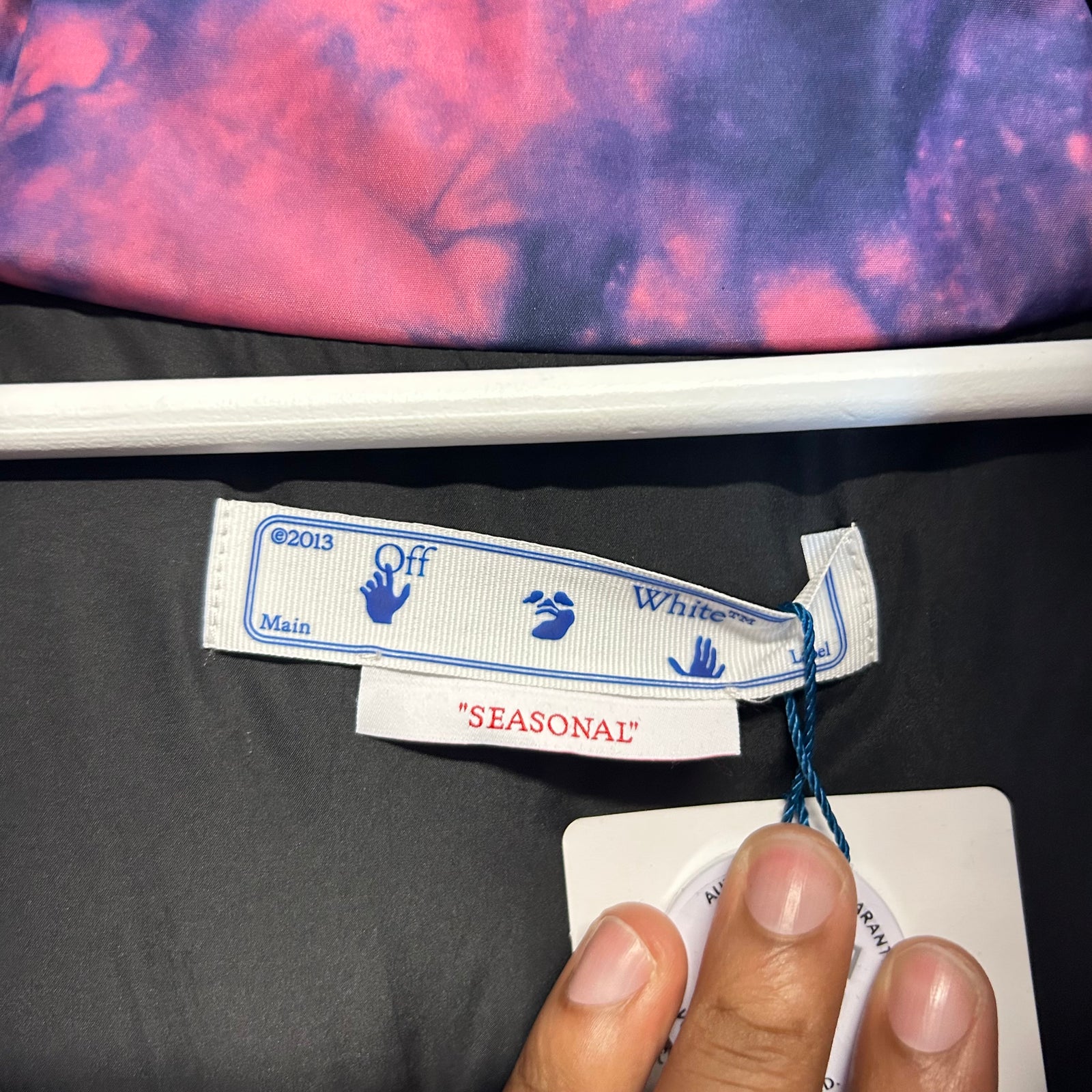 Off-White Fuchsia Tye Dye Arrows Ski Jacket Size XL