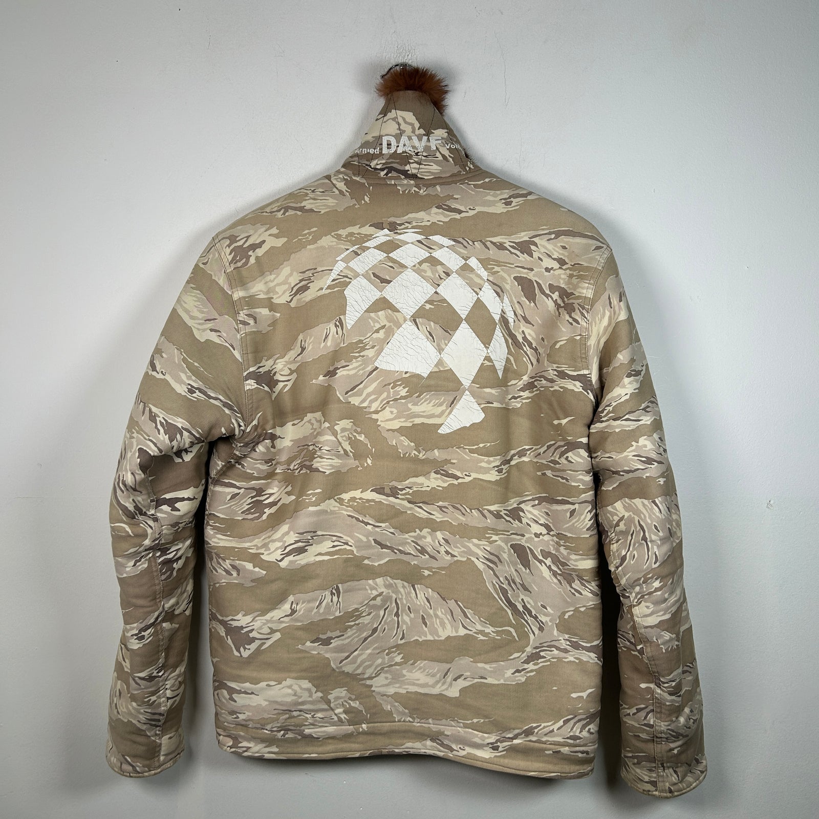 Undercover AW01 D.A.V.F Tiger Camo Fur Liner Jacket Size M