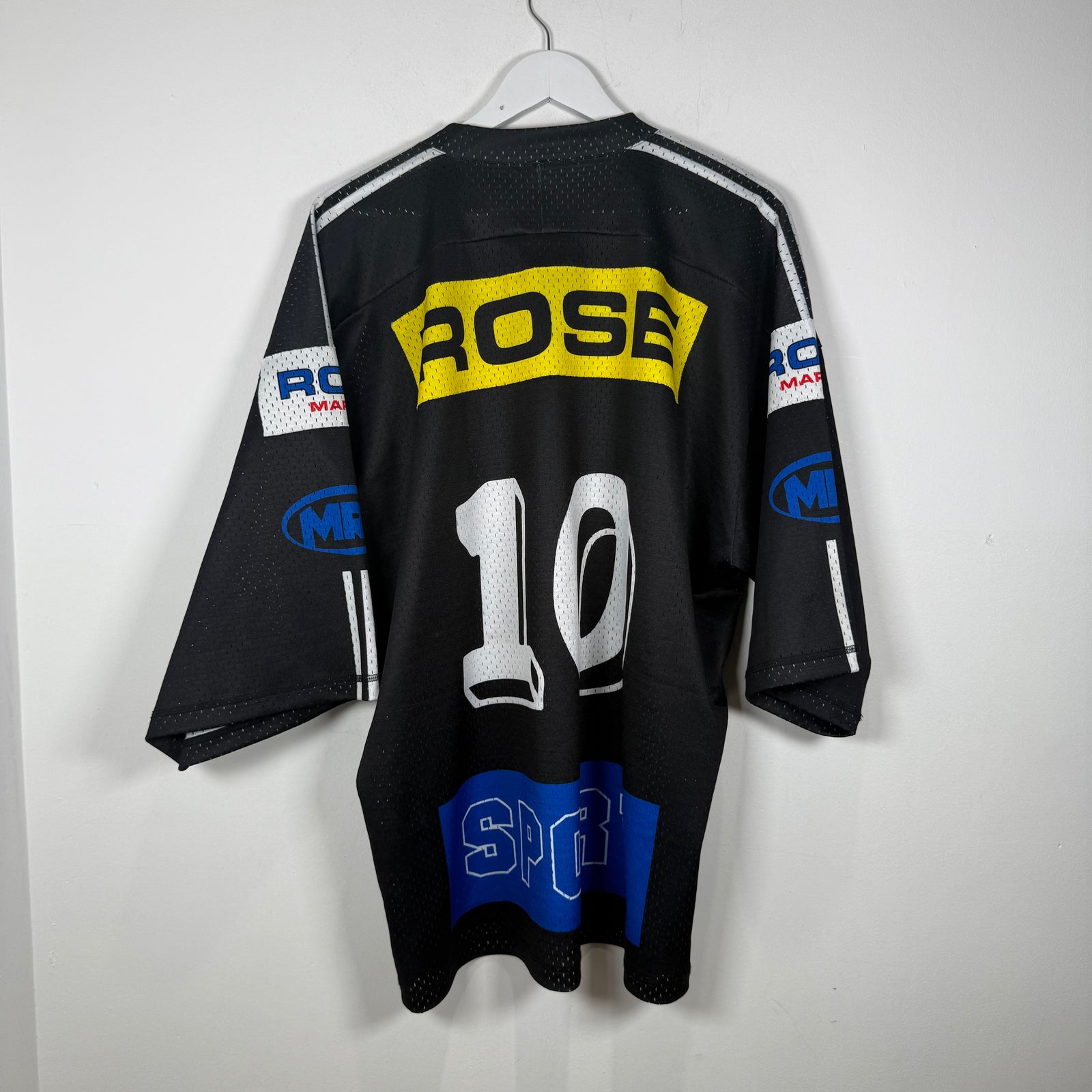 Martine Rose Oversized Black Football Jersey Size S
