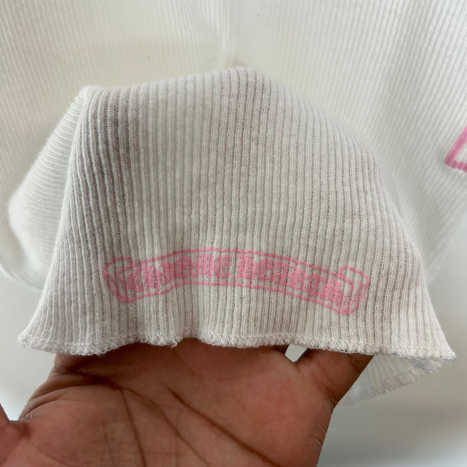 Chrome Hearts White/Pink T-Bar Logo Tank Top Size S