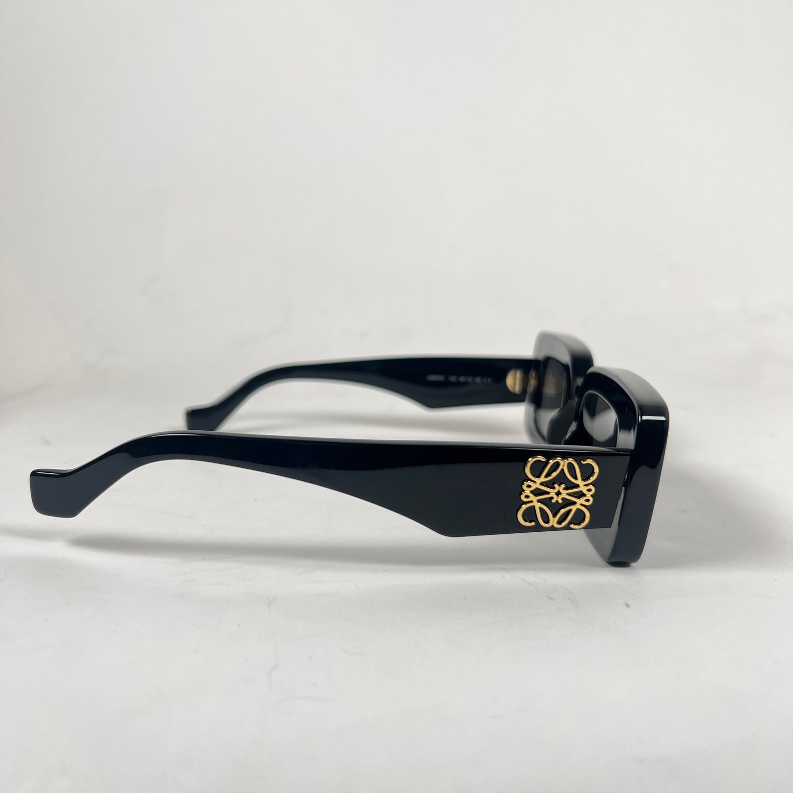 Loewe Black Anagram Rectangular Sunglasses