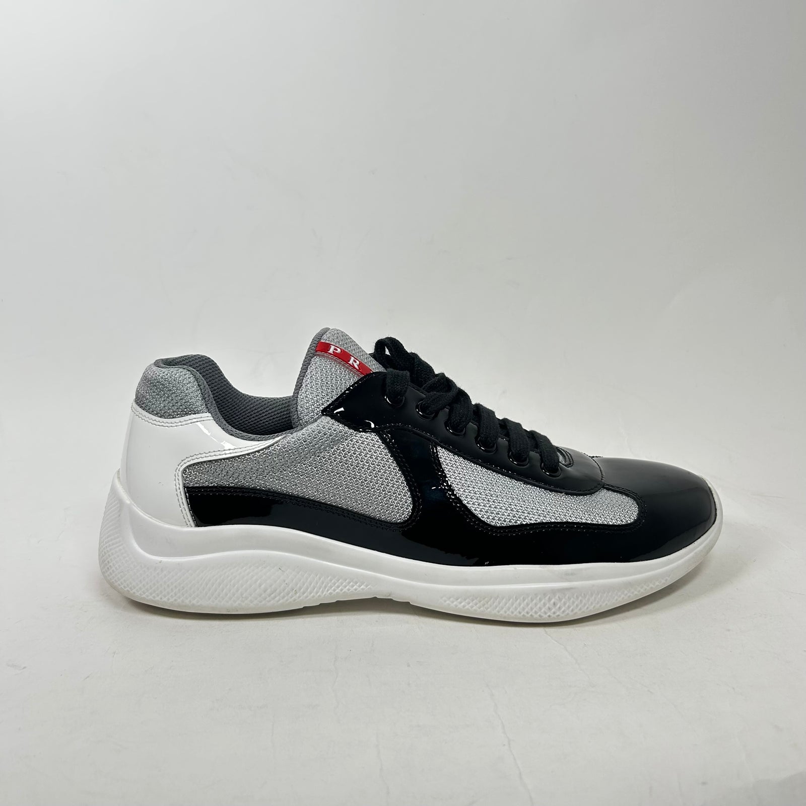 Prada Black/Grey American Cup Sneakers Size 8.5
