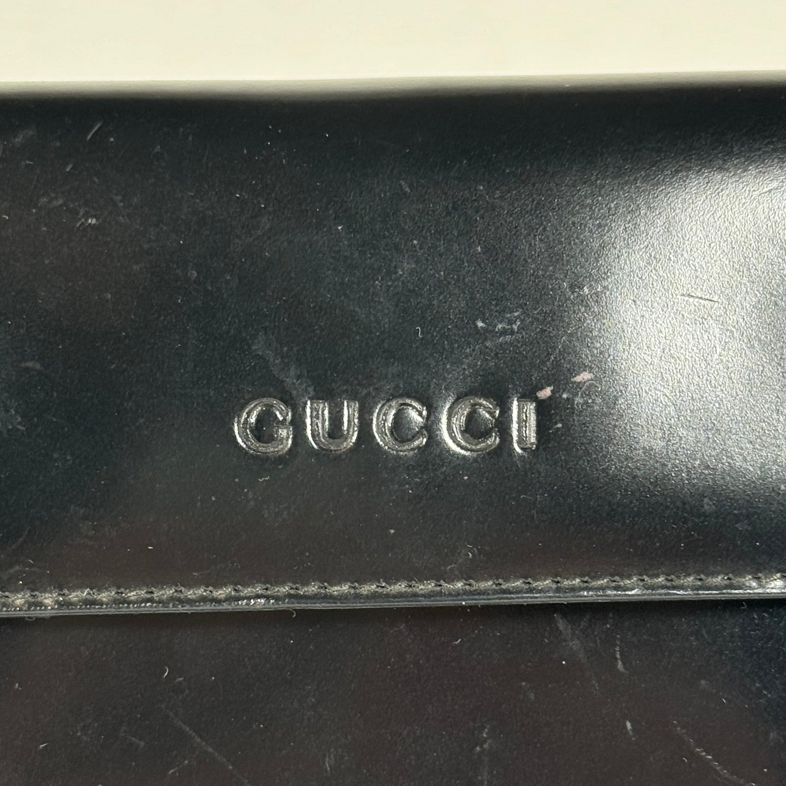 Gucci Black Leather Agenda Planner Wallet