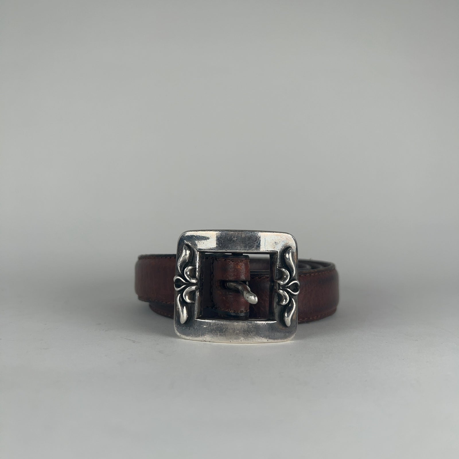 Chrome Hearts 1" Floral Square Belt