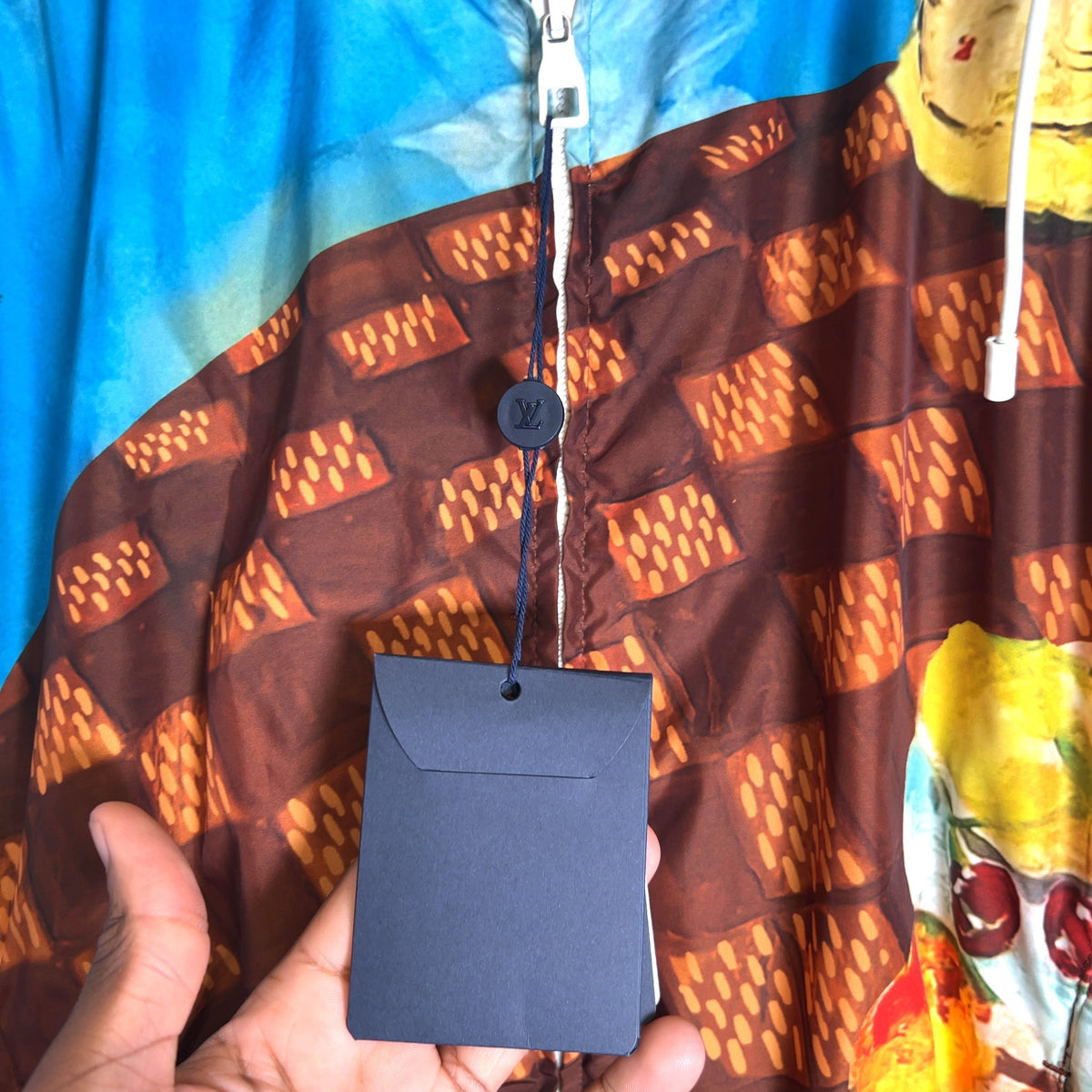 Louis Vuitton Oil Painting Checkerboard Windbreaker