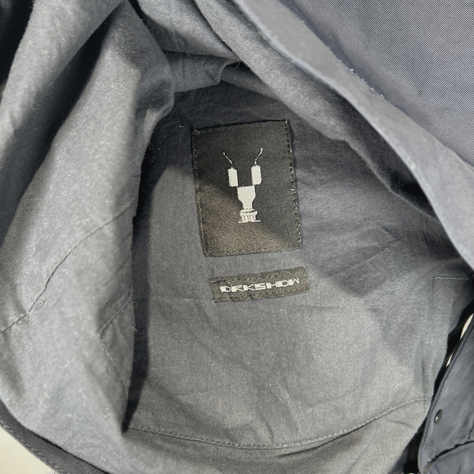 Rick Owens Navy Nylon Work Jacket Size S