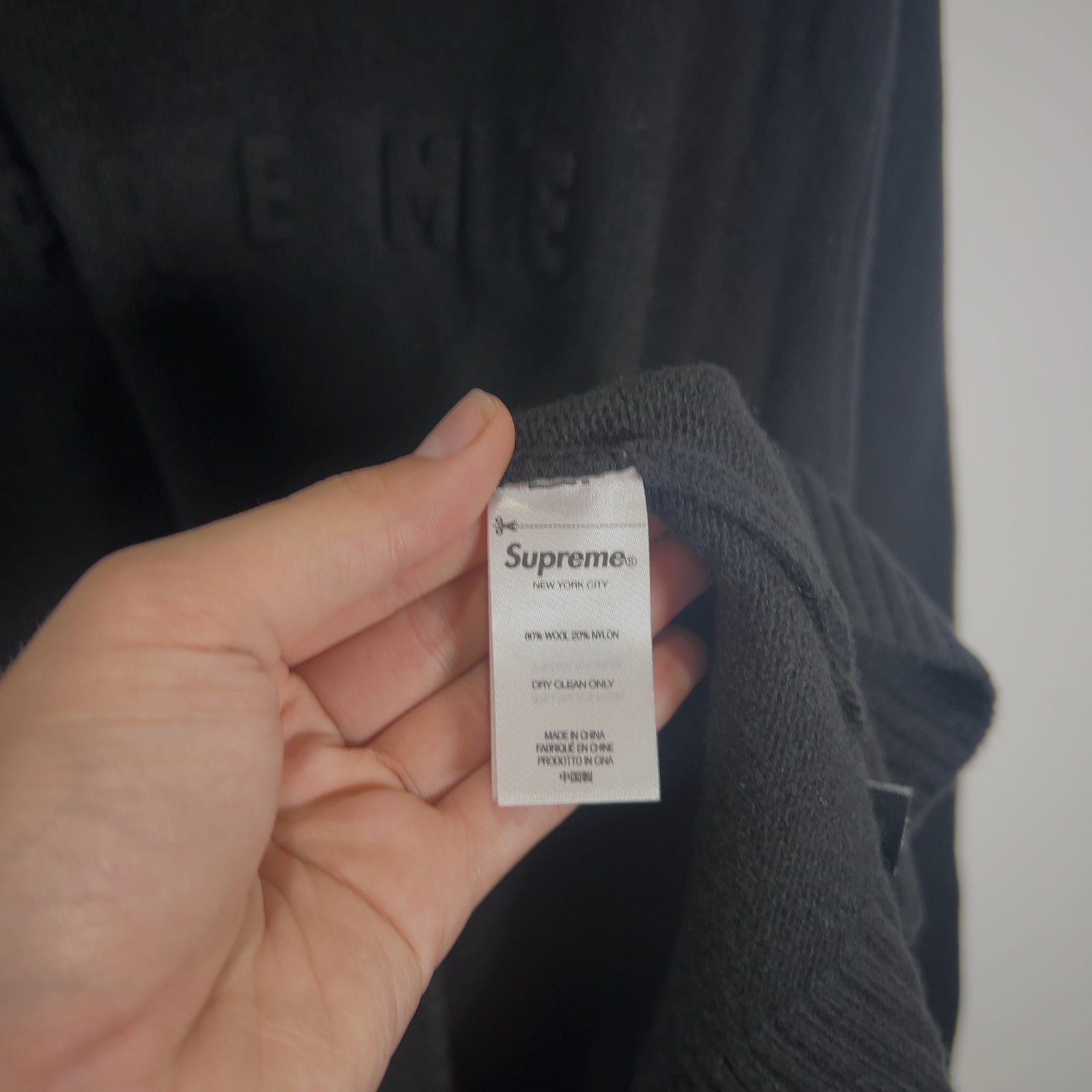 Supreme Knitted Raised Logo Sweater