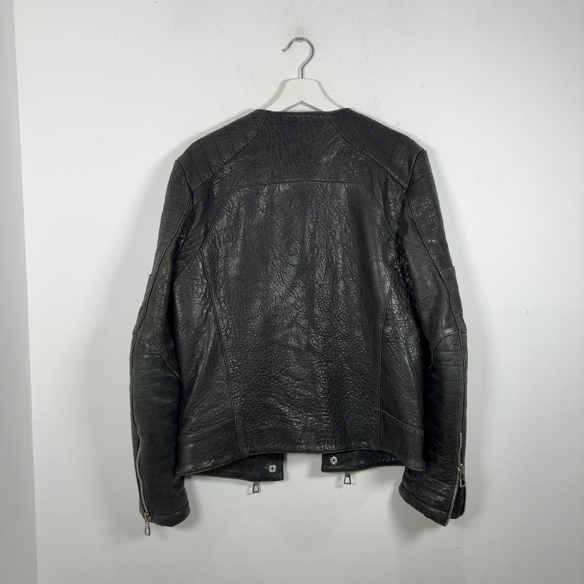 Balmain x HM AW15 Double Zip Leather Biker Jacket