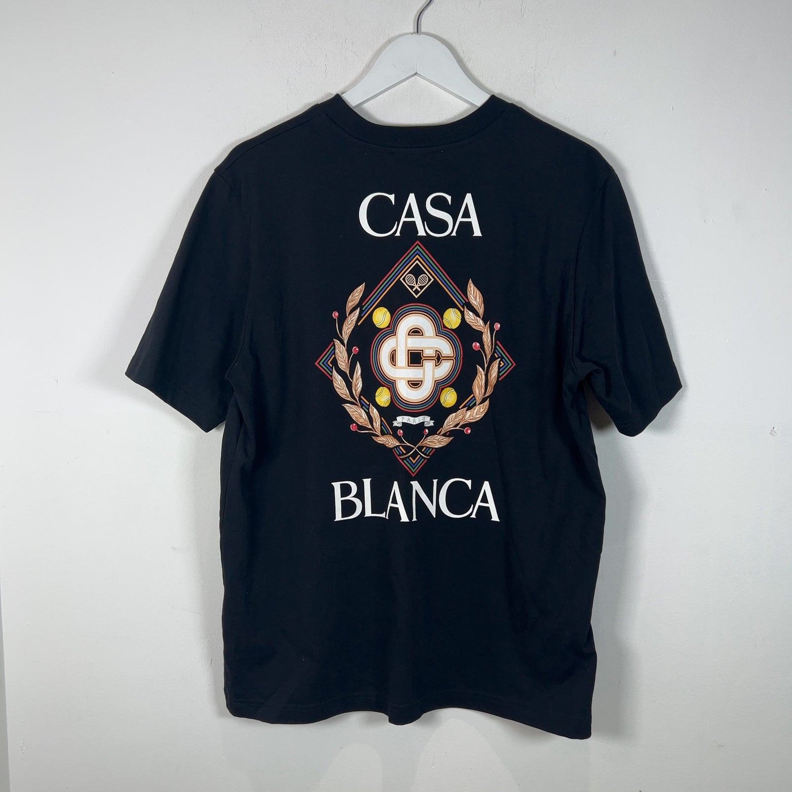 Casablanca Logo Motif Black T-Shirt