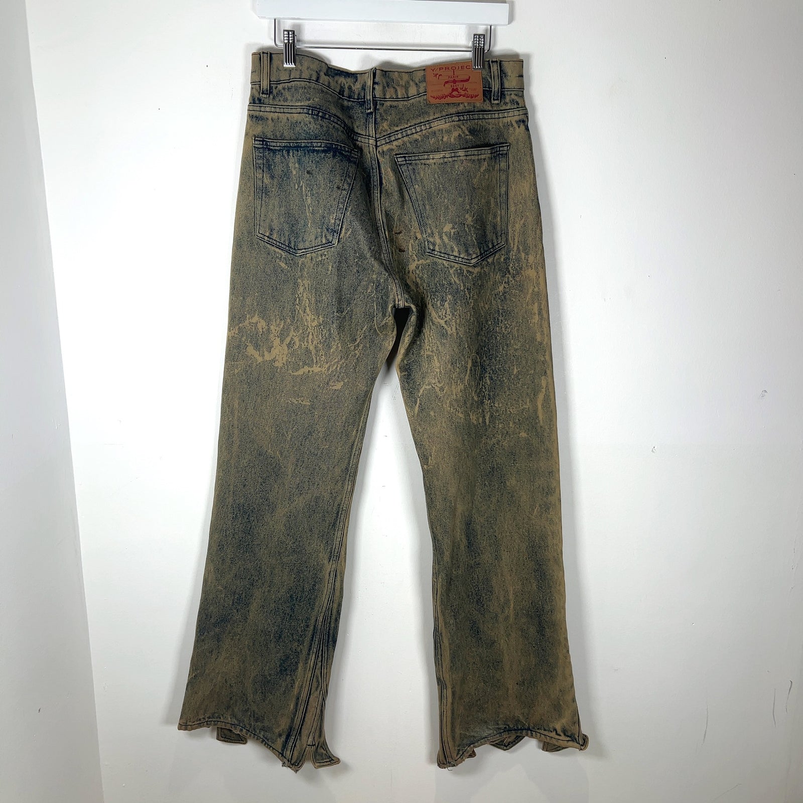 Y/Project Tudor Cut Vintage Beige Jeans
