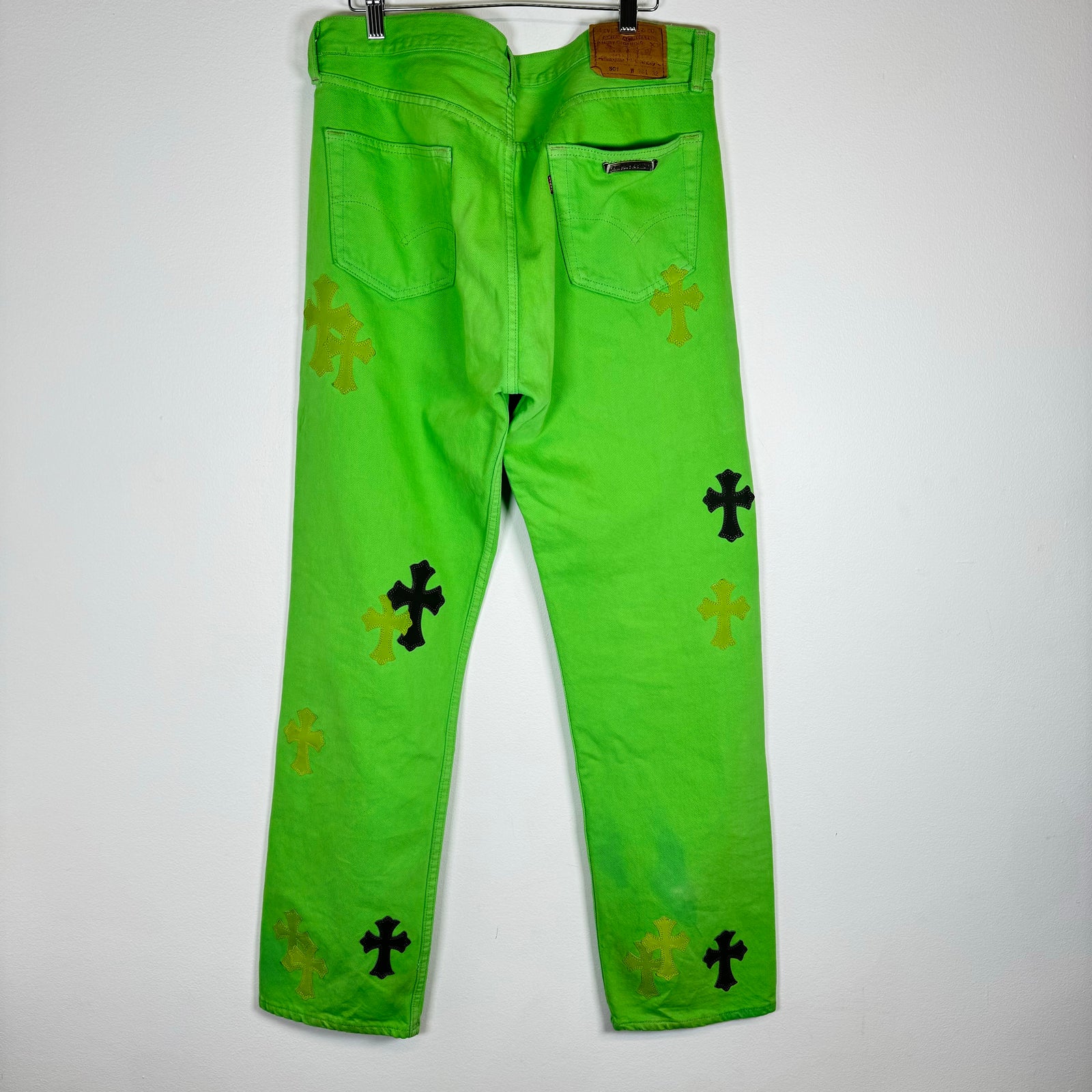 Chrome Hearts Matty Boy Green Patch Jeans Size 34