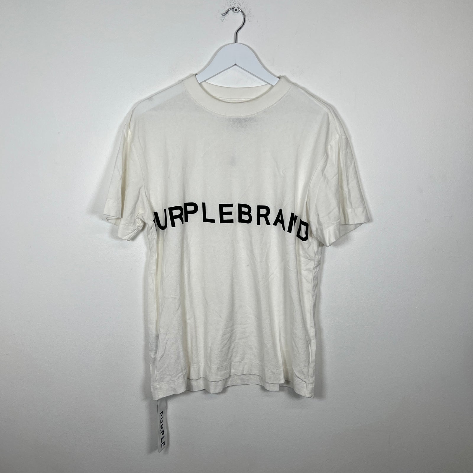 Purple White T-Shirt Size S