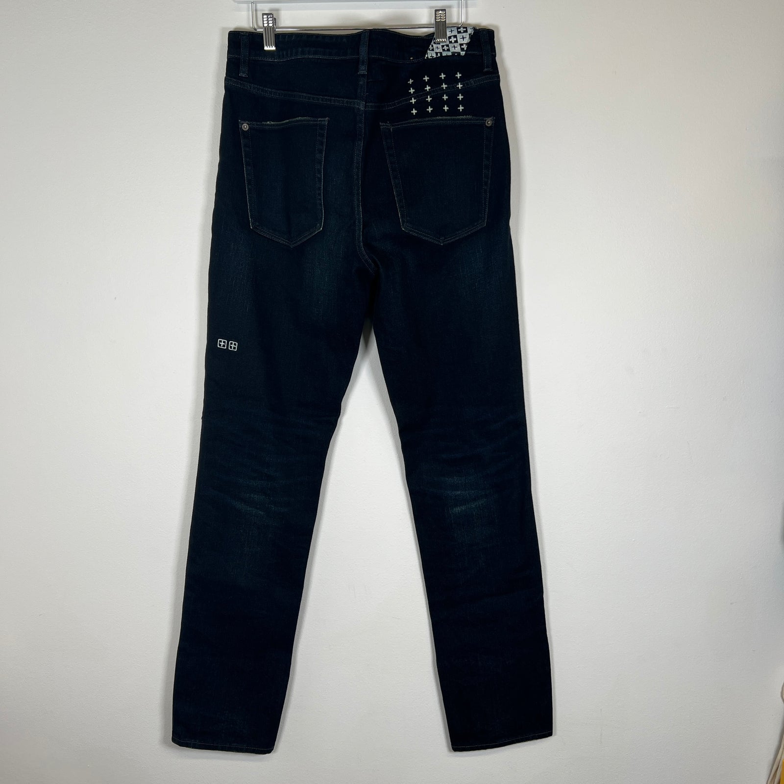 Ksubi Dark Blue Wash Checkerboard Size 36