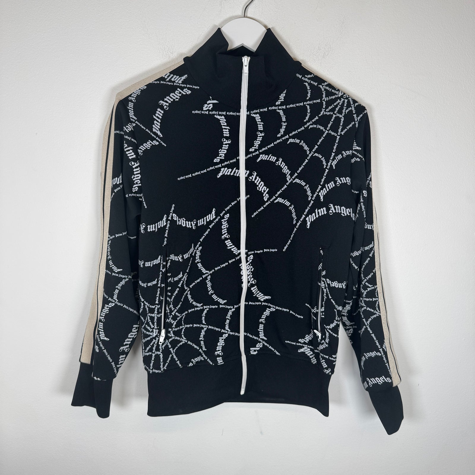 Palm Angels Black Spiderweb Track Jacket Size S