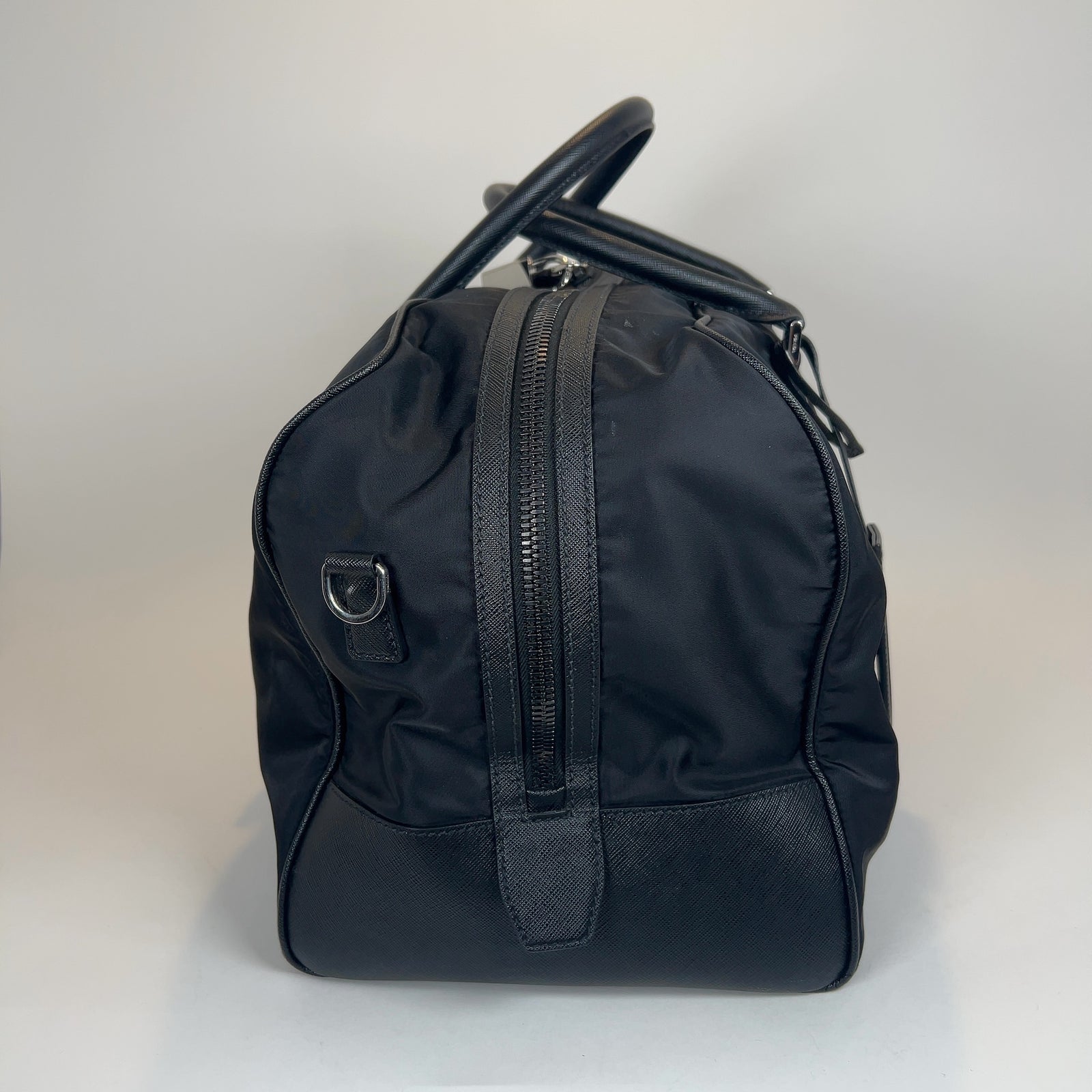 Prada Re-Nylon & Saffiano Leather Duffle Weekend Bag