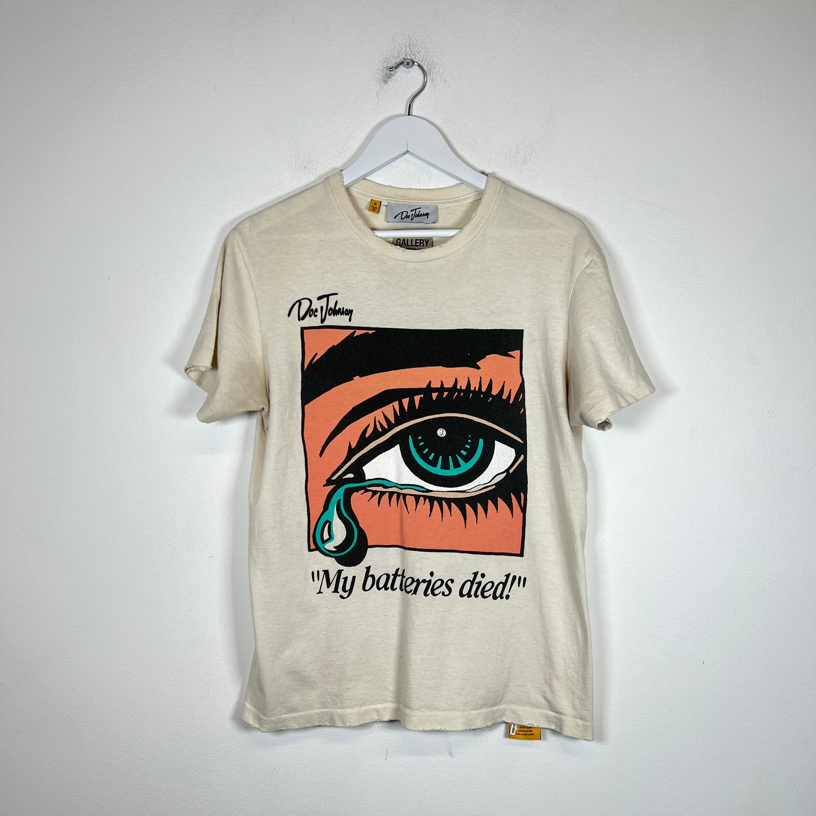 Gallery Dept x Doc Johnson Cream Dead Batteries Tee Size S