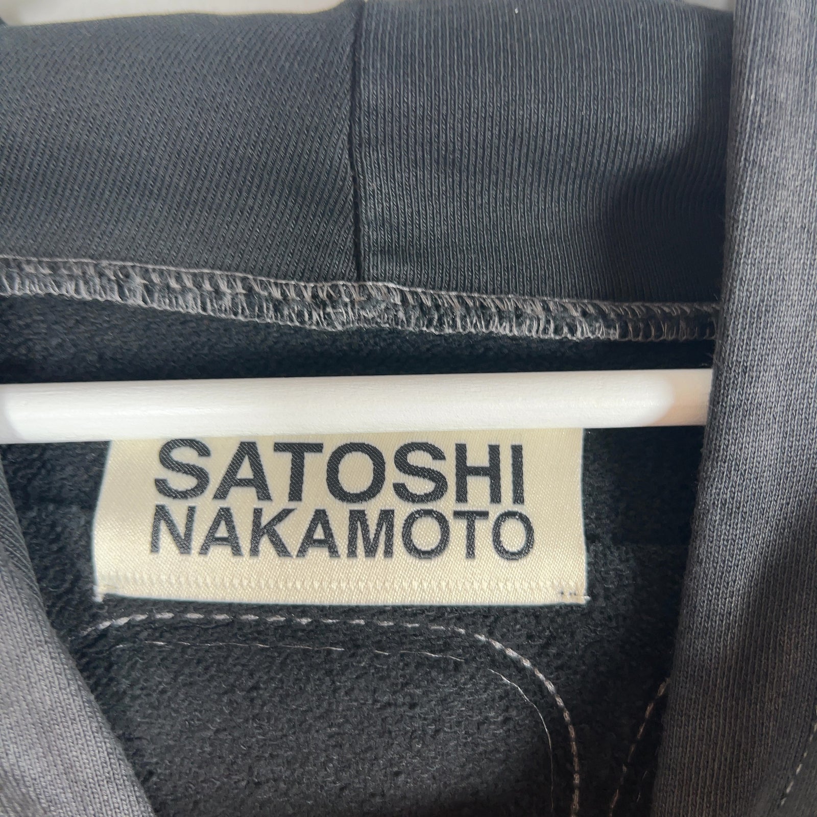 Satoshi Nakamoto Enduro Padded Spell Out Logo Hoodie