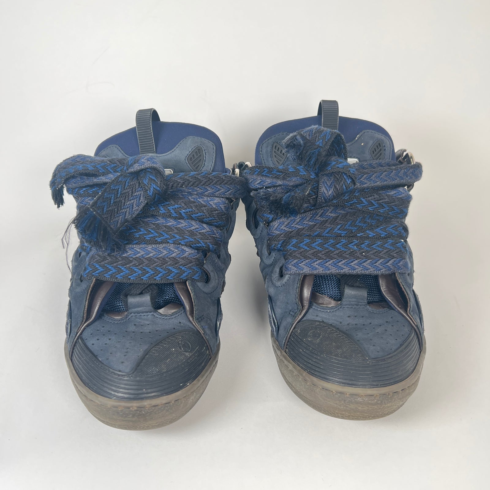 Lanvin Navy Curb Sneakers Size 45
