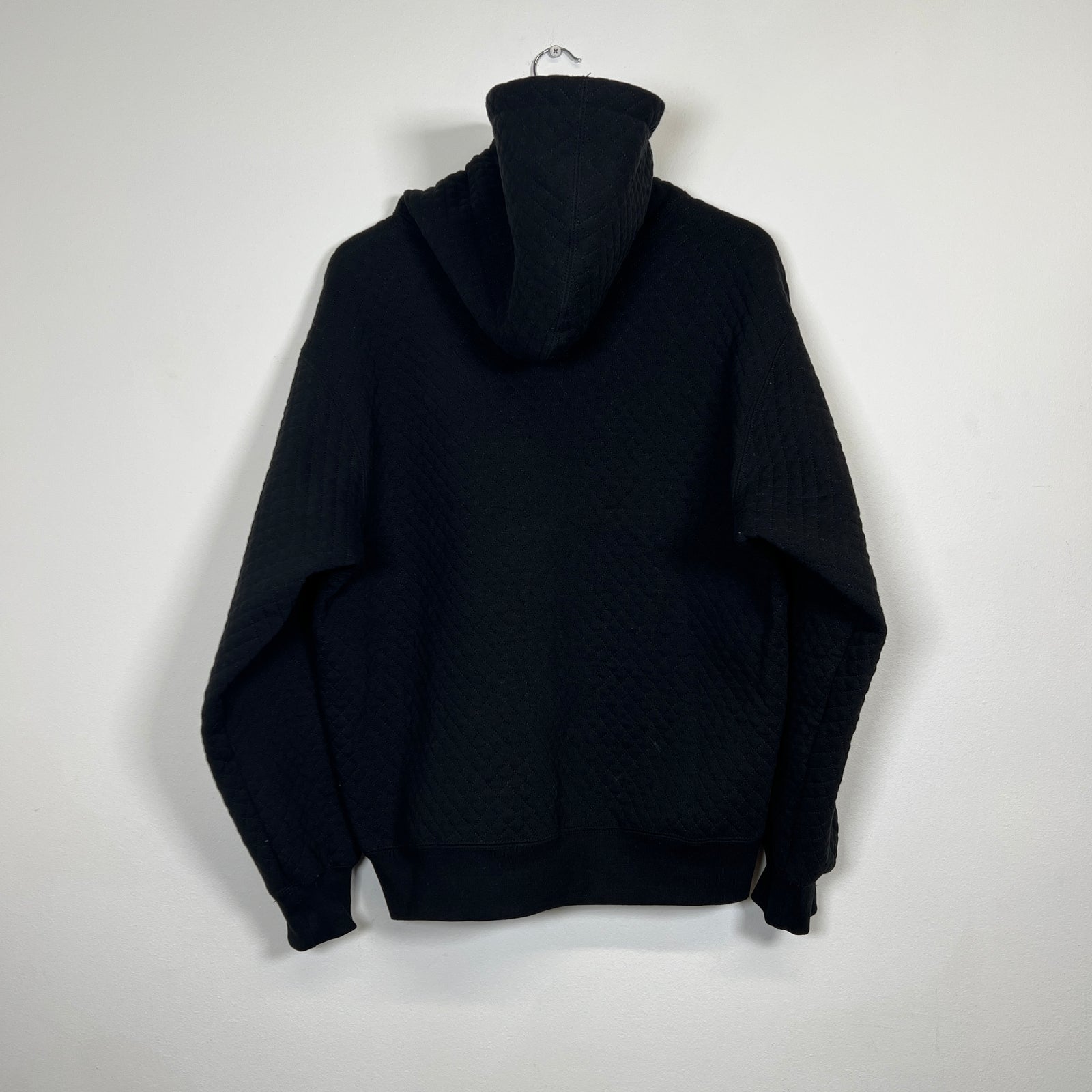 Supreme Black Quilted Hoodie Sz M