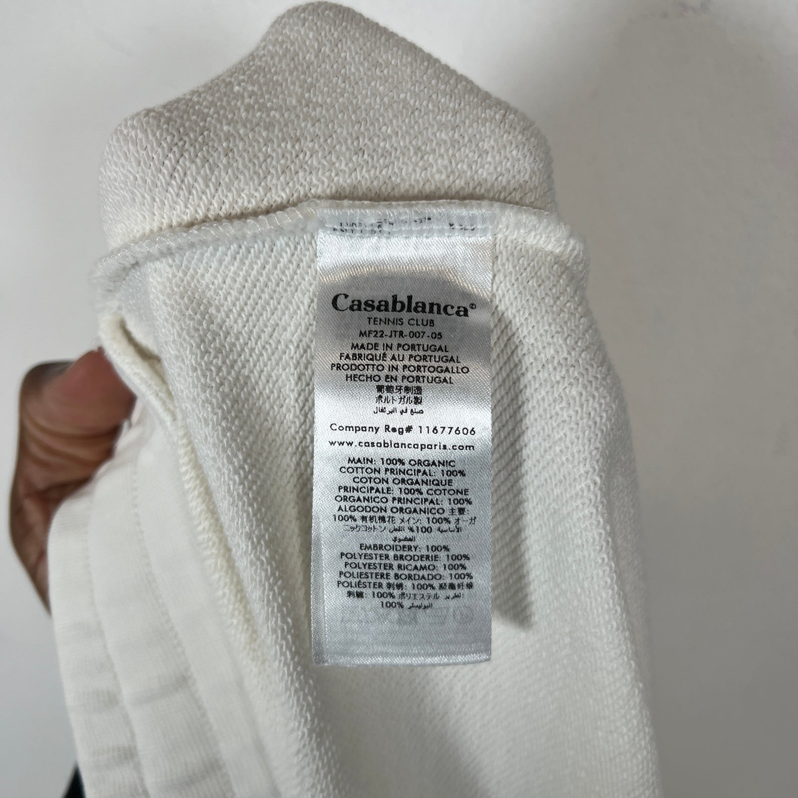 Casablanca White Tennis Club Sweatpants Size L