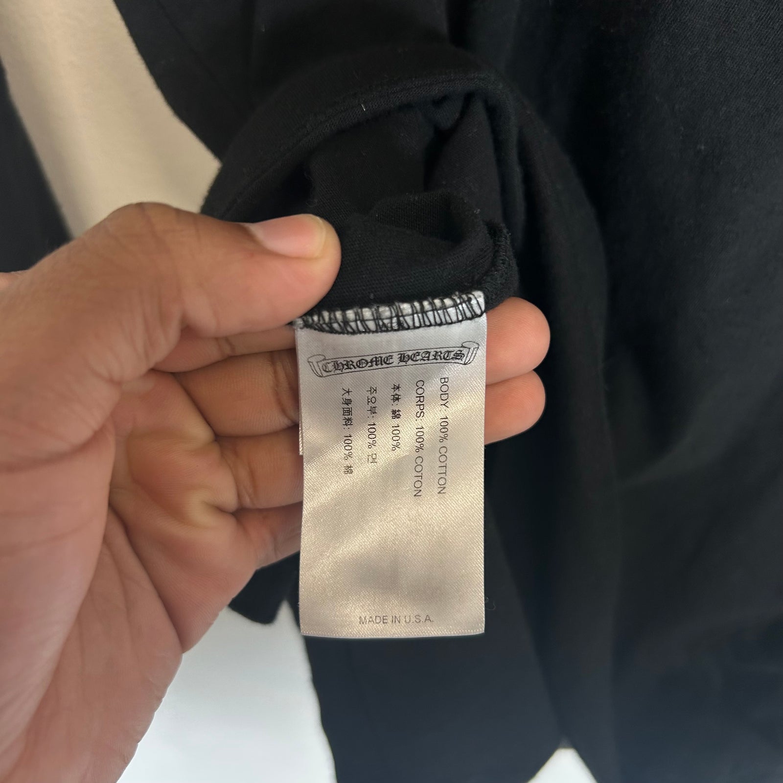 Chrome Hearts Black Horseshoe Longsleeve Size M