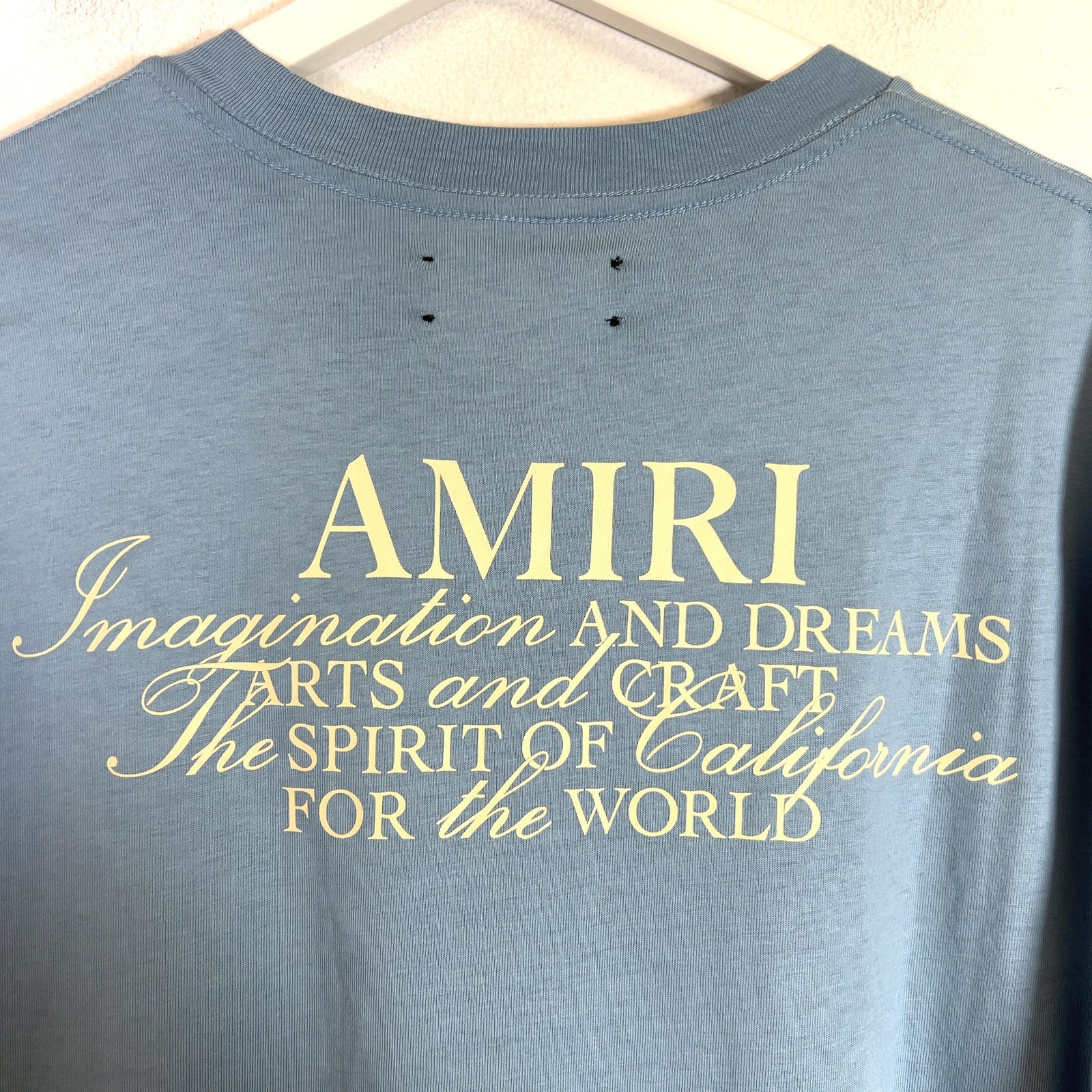 Amiri Light Blue Spirit Logo T-Shirt