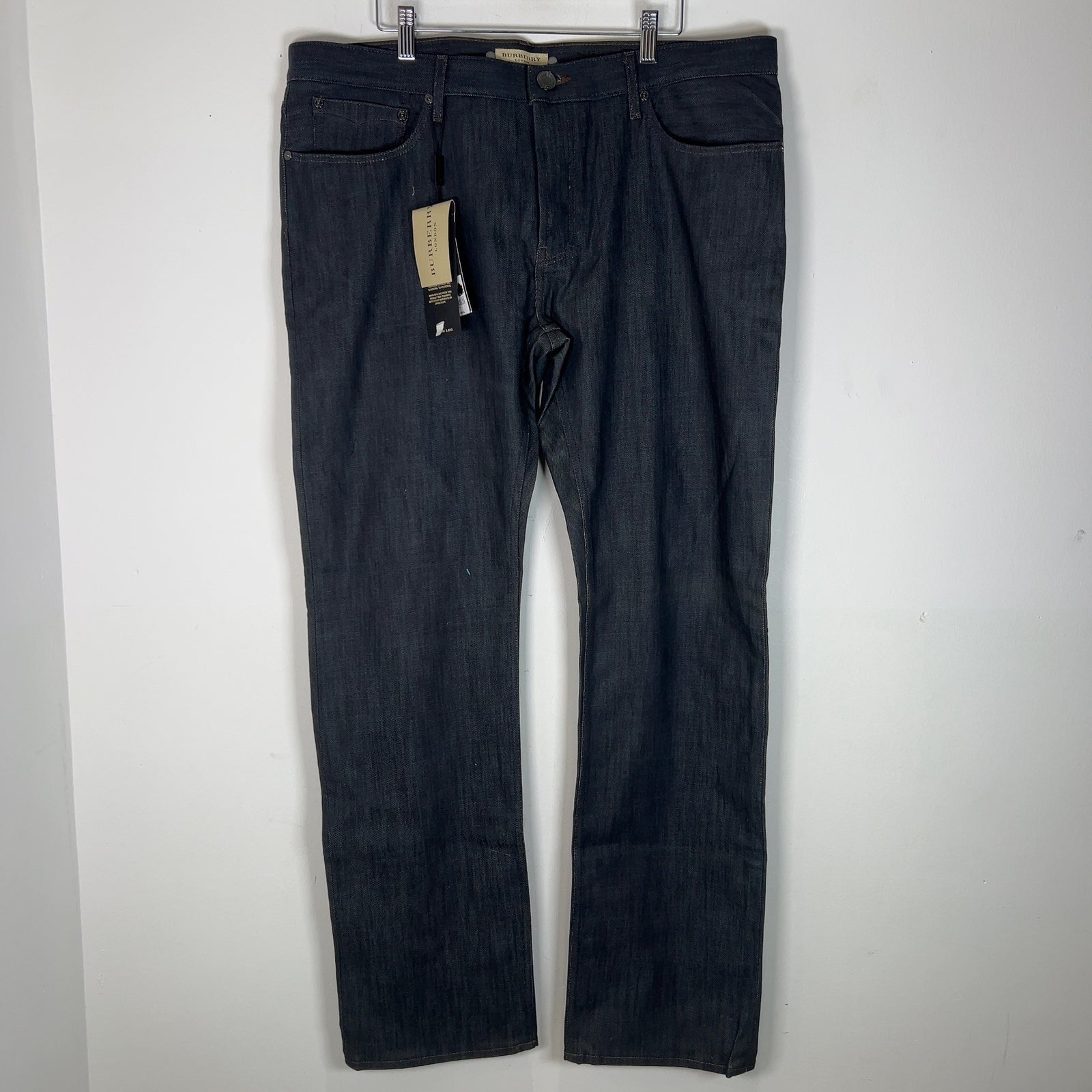 Burberry Dark Washed Wide Slim Leg Denim Jeans