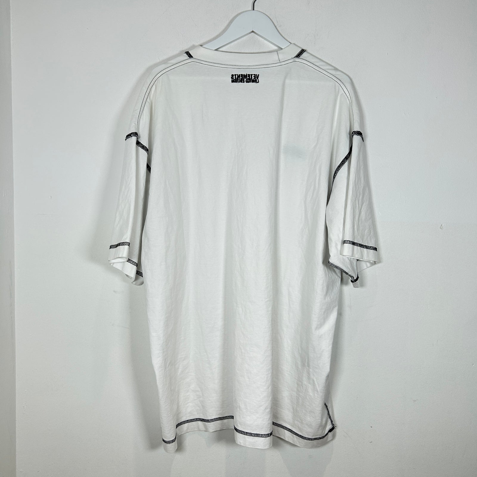 Vetements White Inside Out Logo T-Shirt Size M