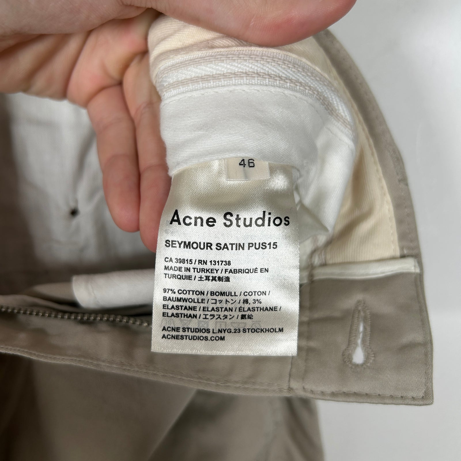 Acne Studios Khaki Shorts Size 46