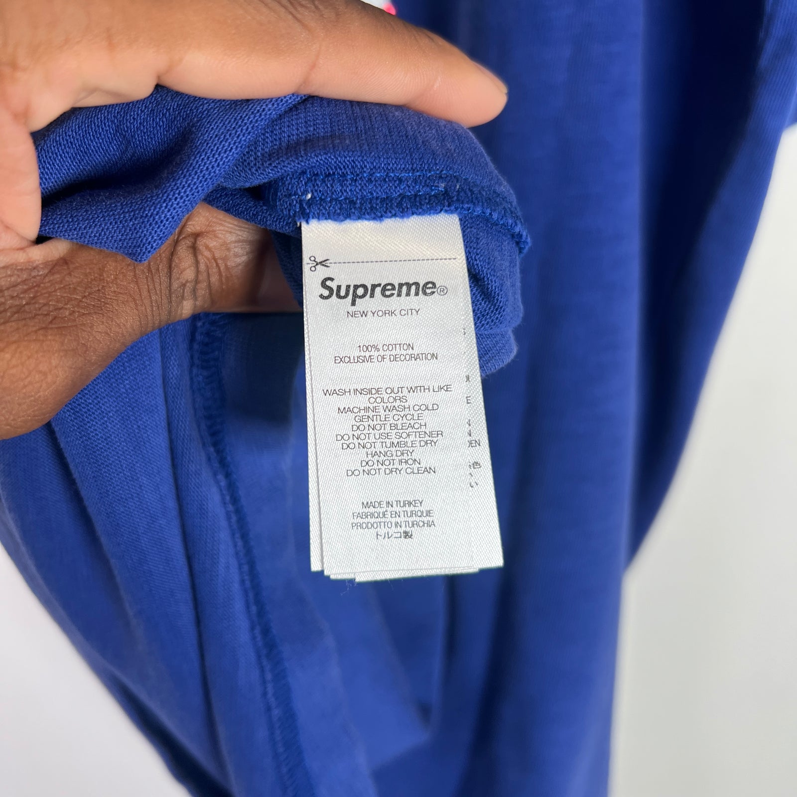 Supreme SS26 Blue Studded Football T-Shirt