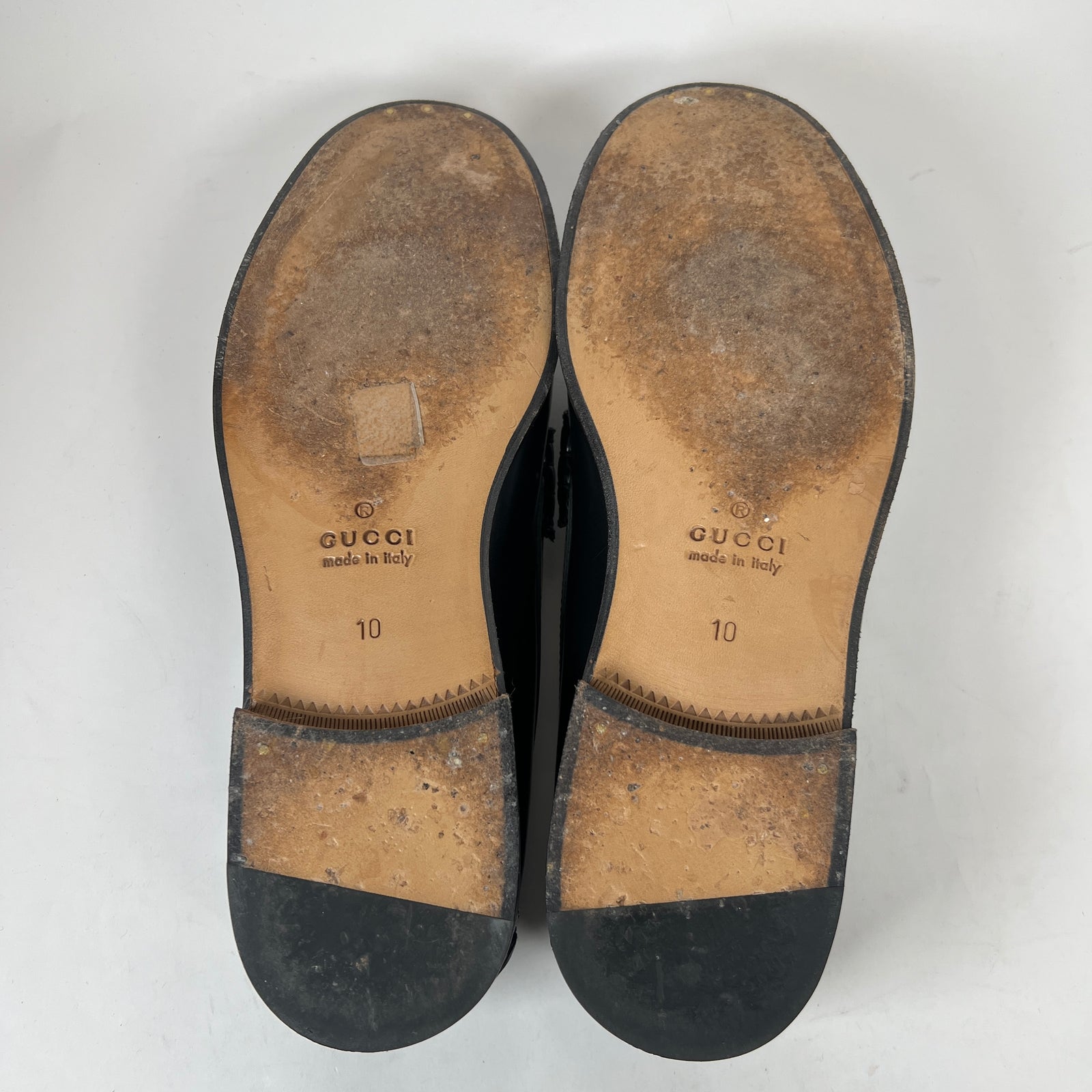 Gucci Black Interlocking G Web Kaveh Loafer Size GG 10
