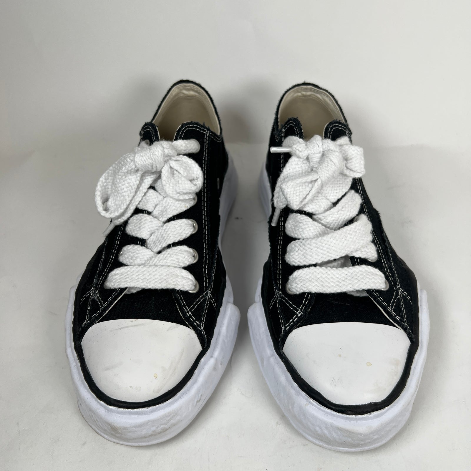 MMY Black/White Hank OG Sole Canvas Sneaker Size 45