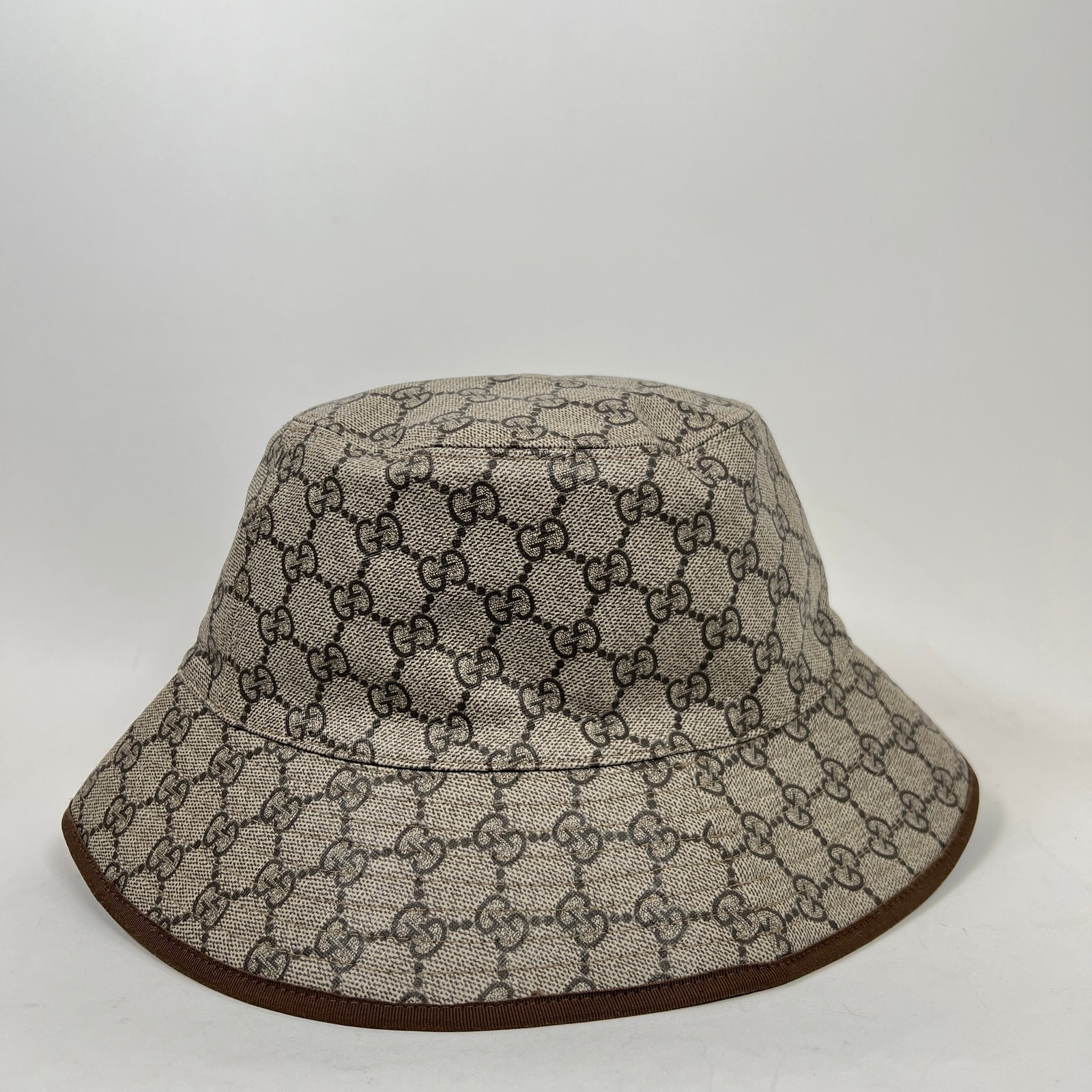 Gucci GG Monogram Leather Bucket Hat Size S