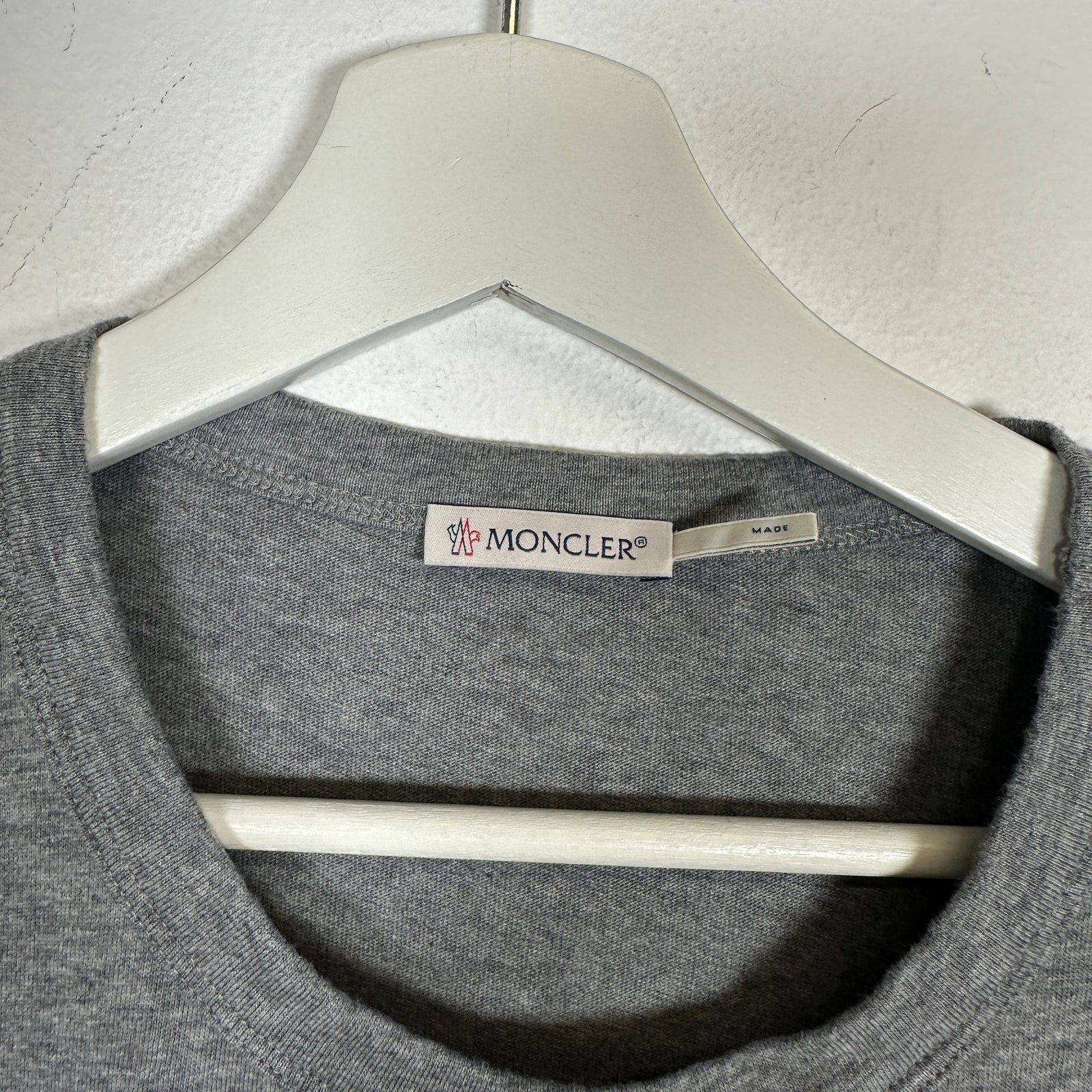 Moncler Maglia Flocked Logo Grey T-Shirt 2XL