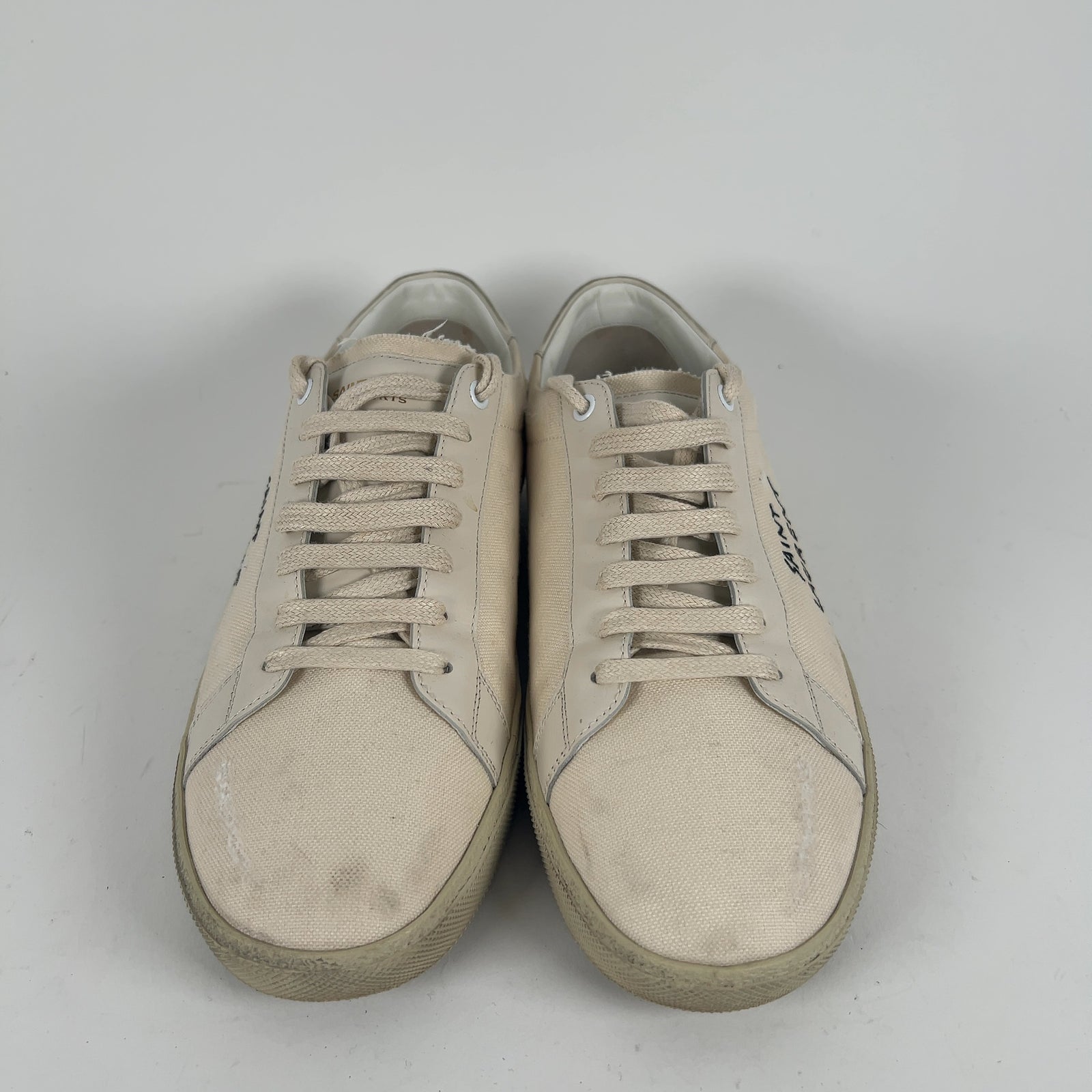 Saint Laurent Spell Out Logo Lowtop Sneakers