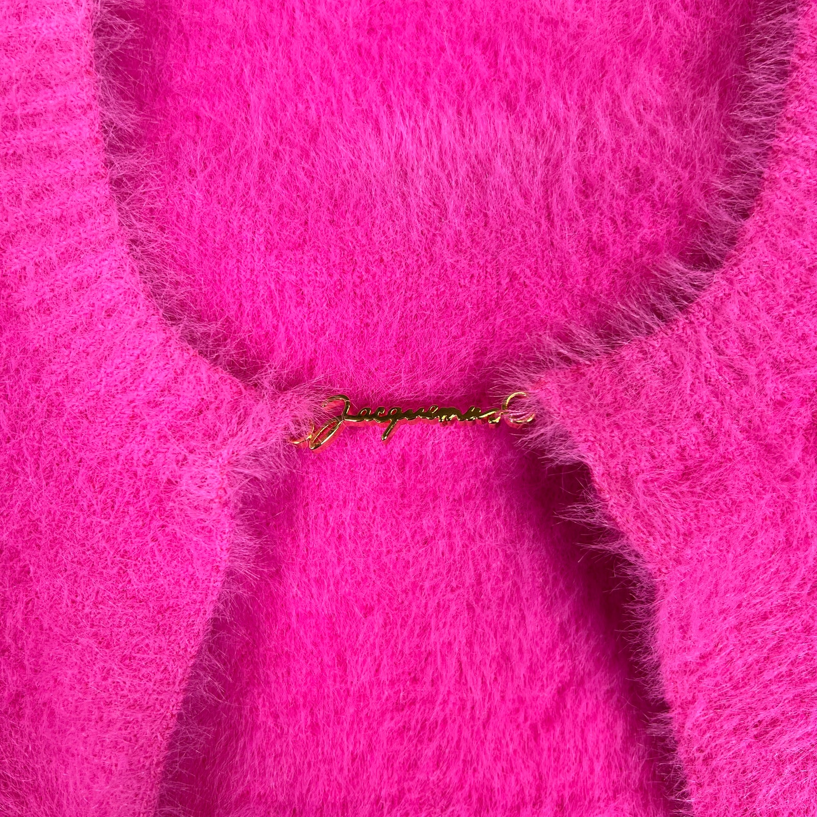 Jacquemus Pink La Maille Neve Fluffy Cardigan Size XS