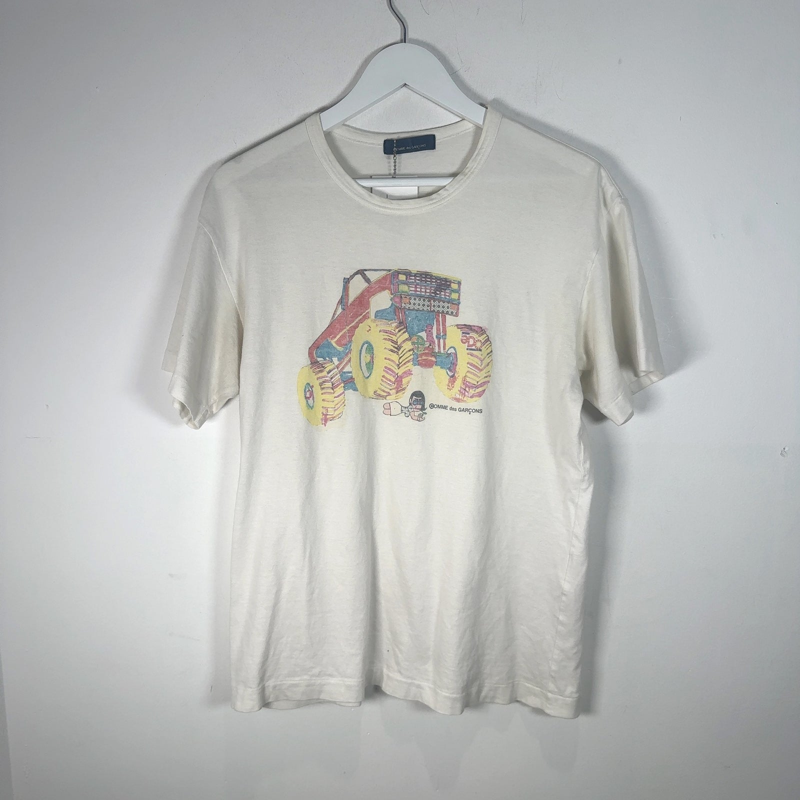Comme Des Garcons Water Color Monster Truck Graphic T-Shirt