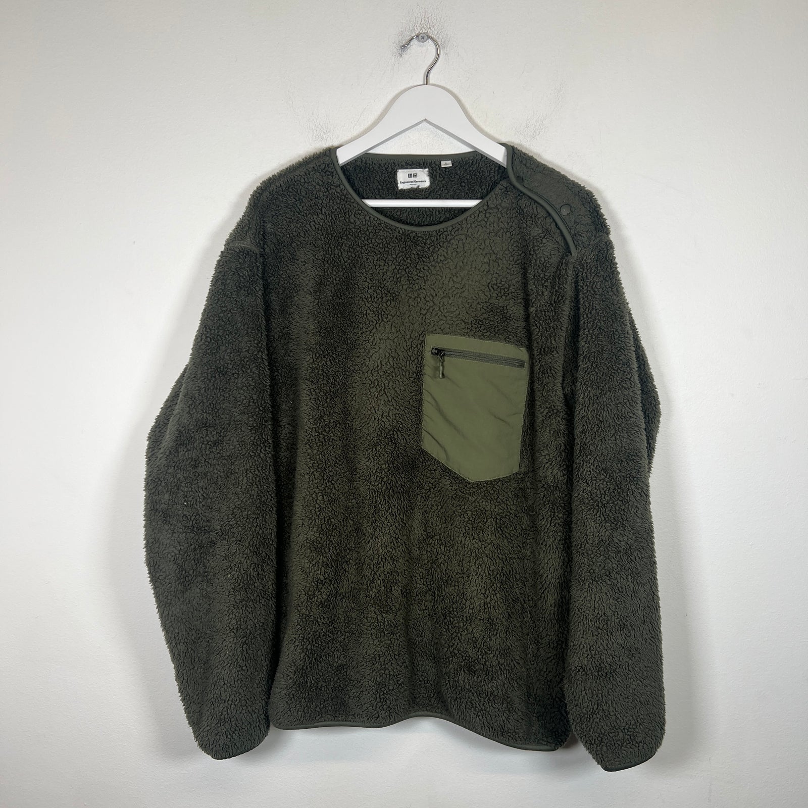 Engineered Garments x Uniqlo Olive Fleece Pullover Size L