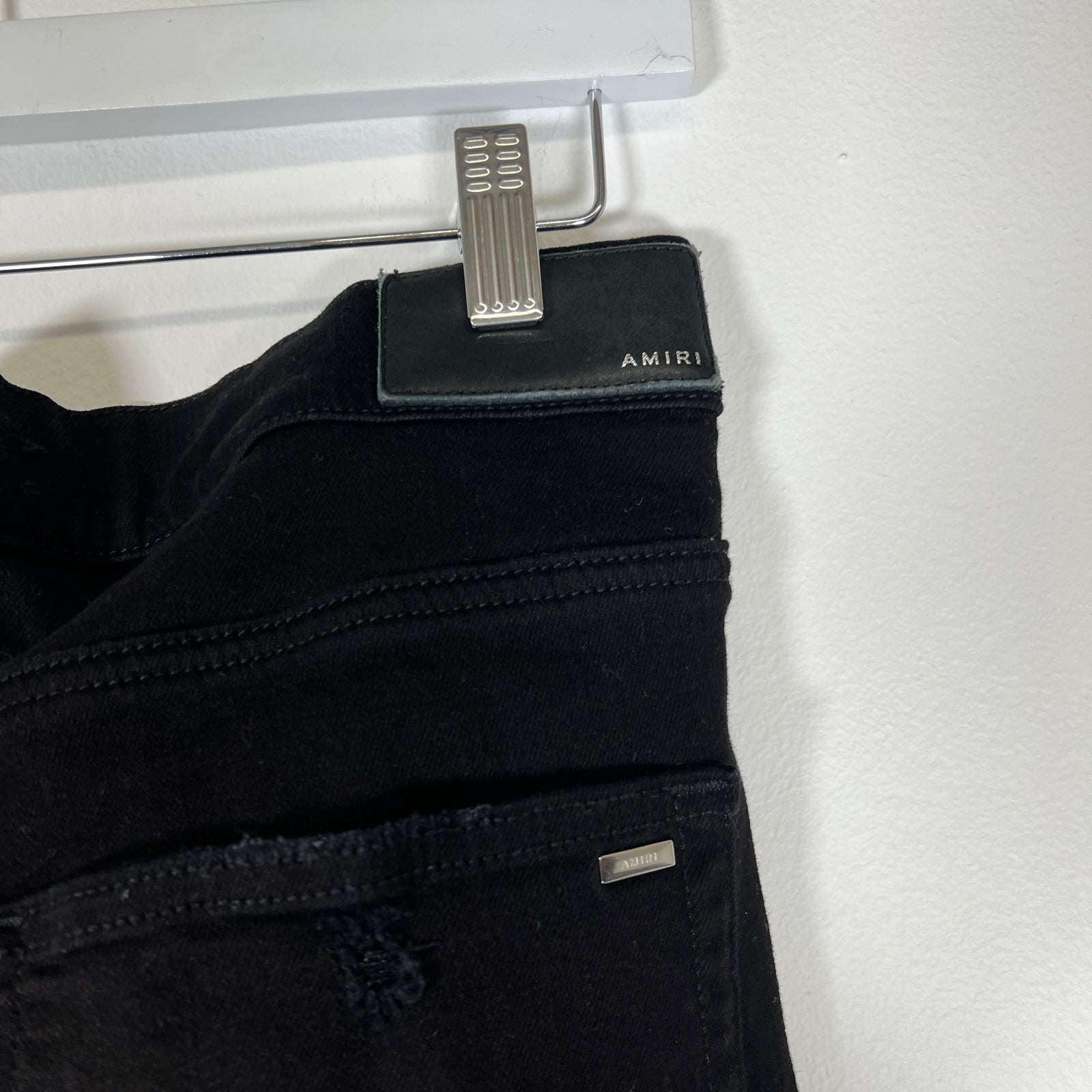 Amiri Thigh Spell-out Black Jeans Size 38