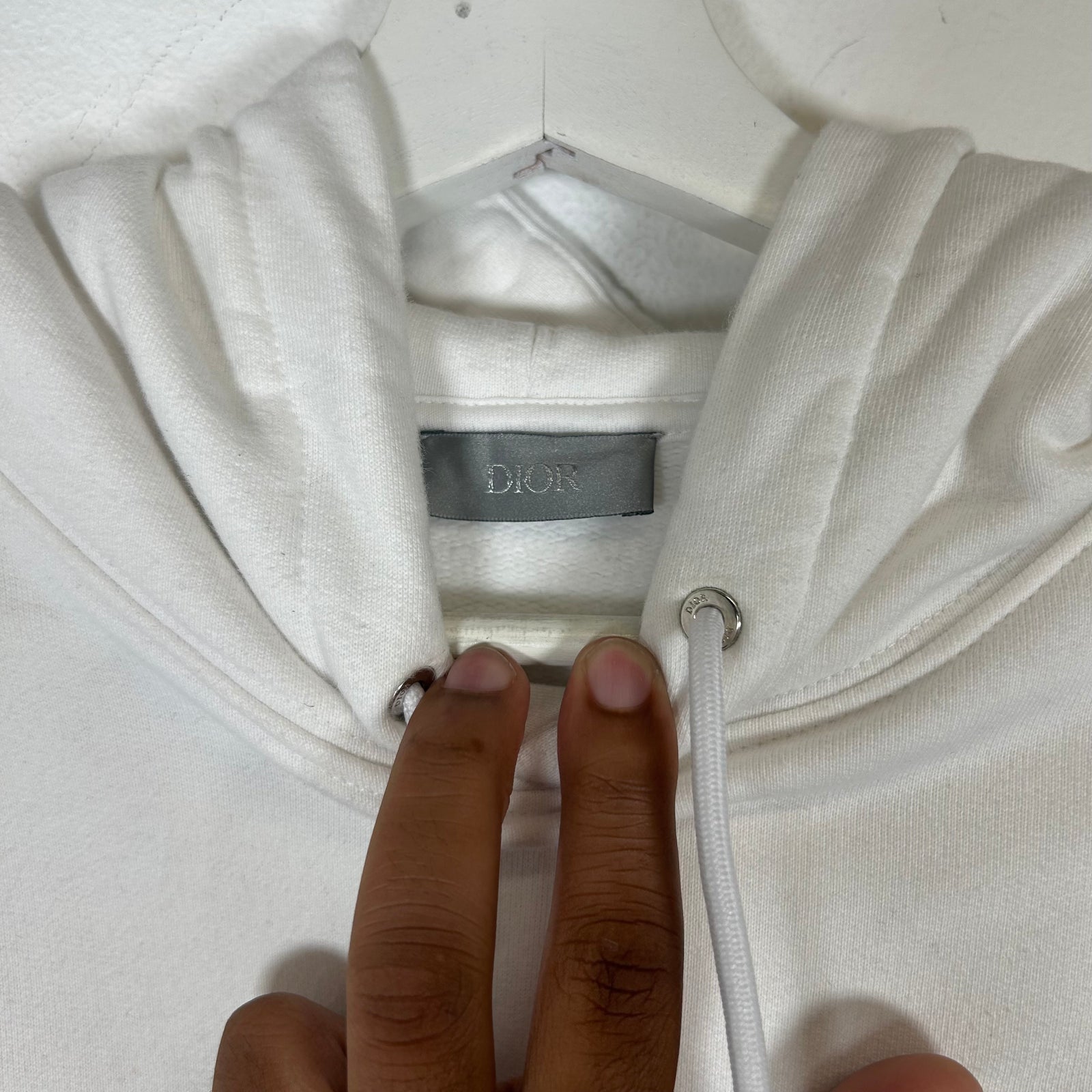 Dior White CD Icon Hoodie Size L