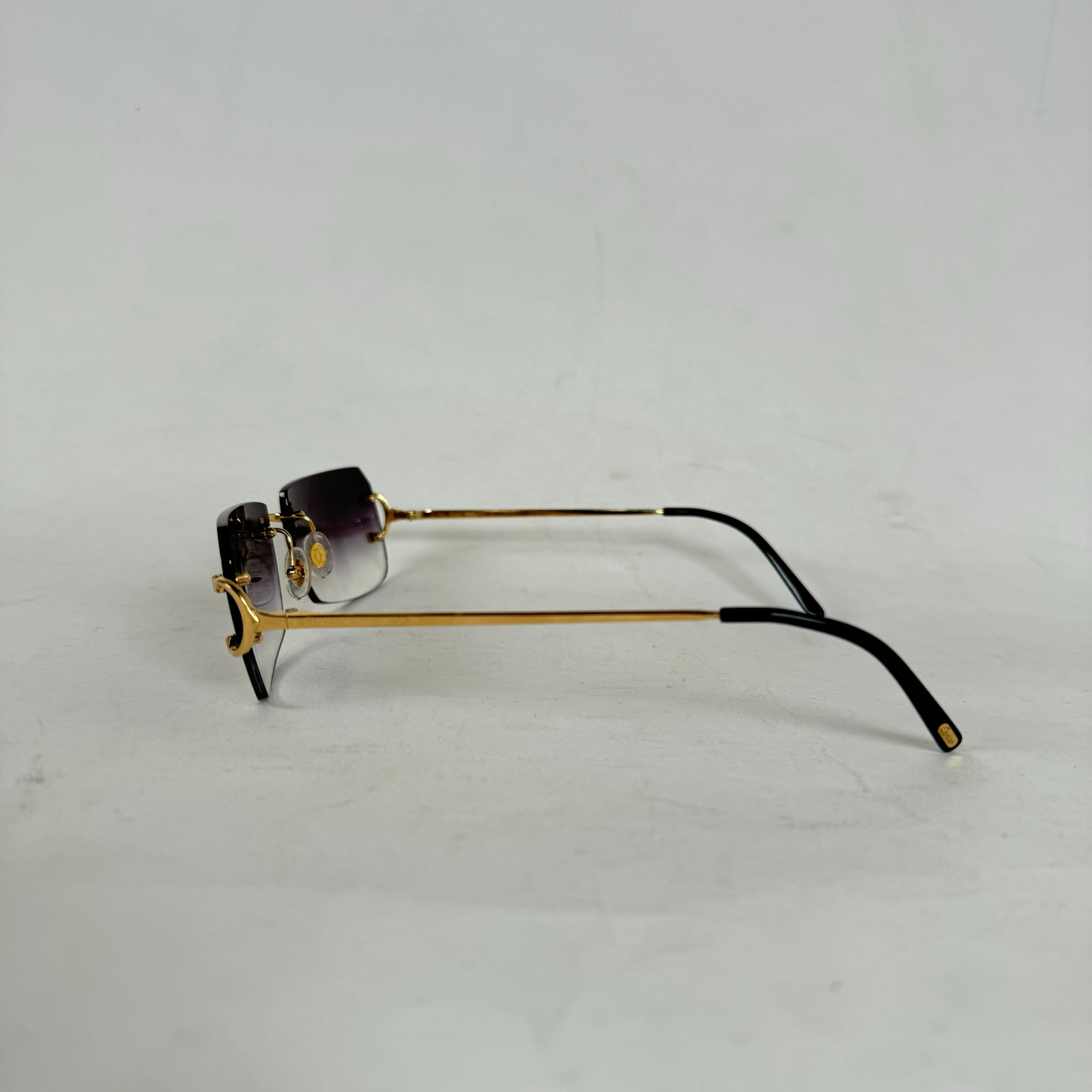 Cartier Big C Fluorescent Gold Wire Frame Glasses