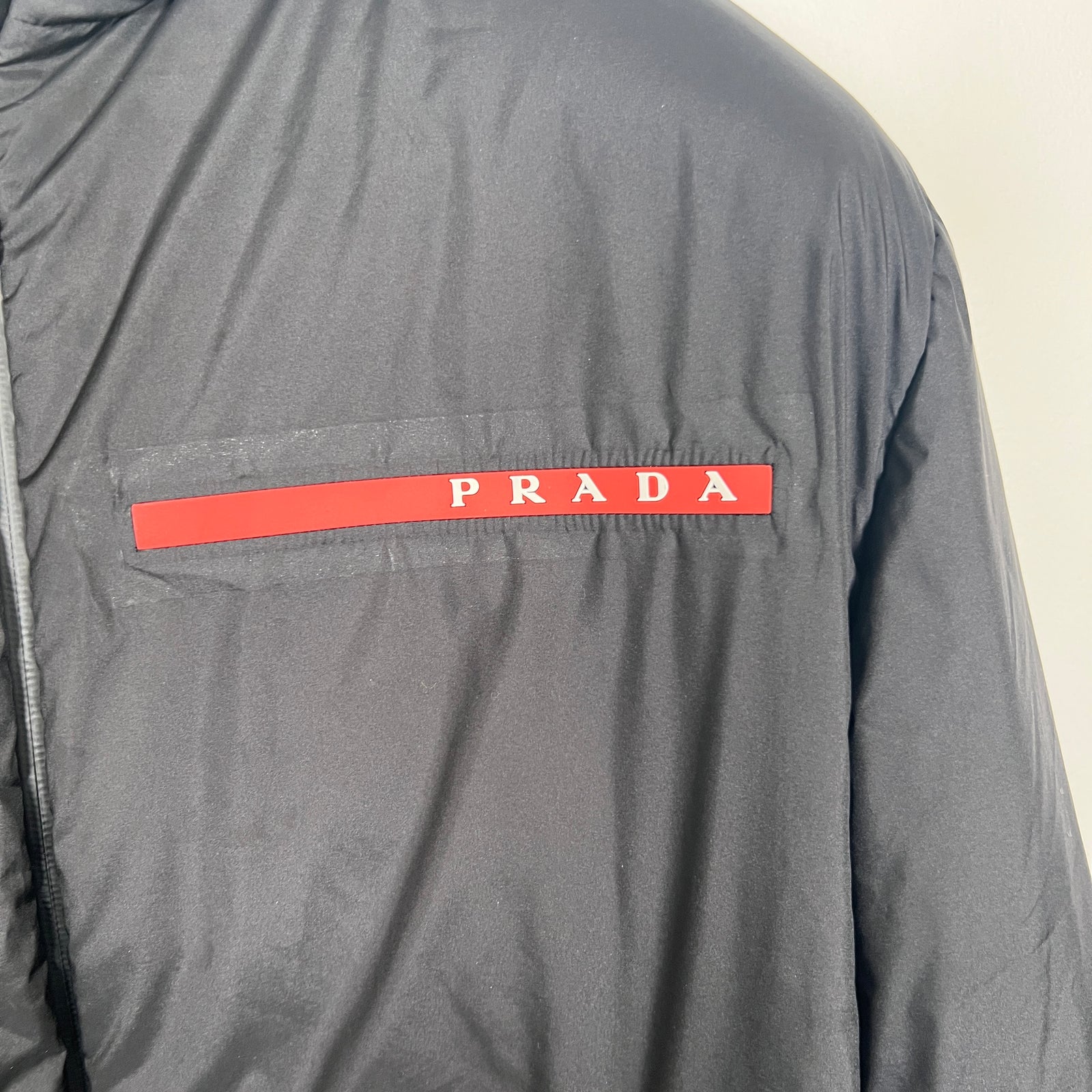 Prada Puffer Nylon Zip Up Jacket Size XL