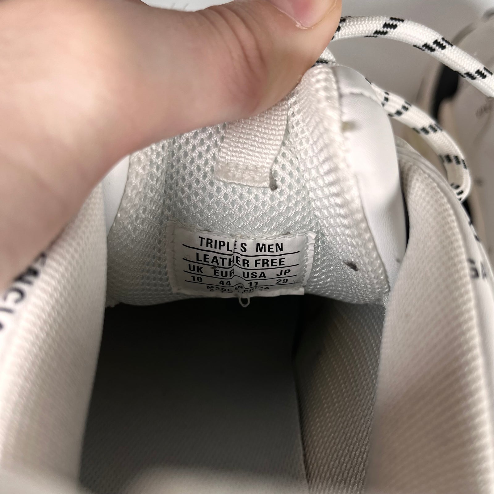 Balenciaga White/Pink Triple S Sneakers Size 44