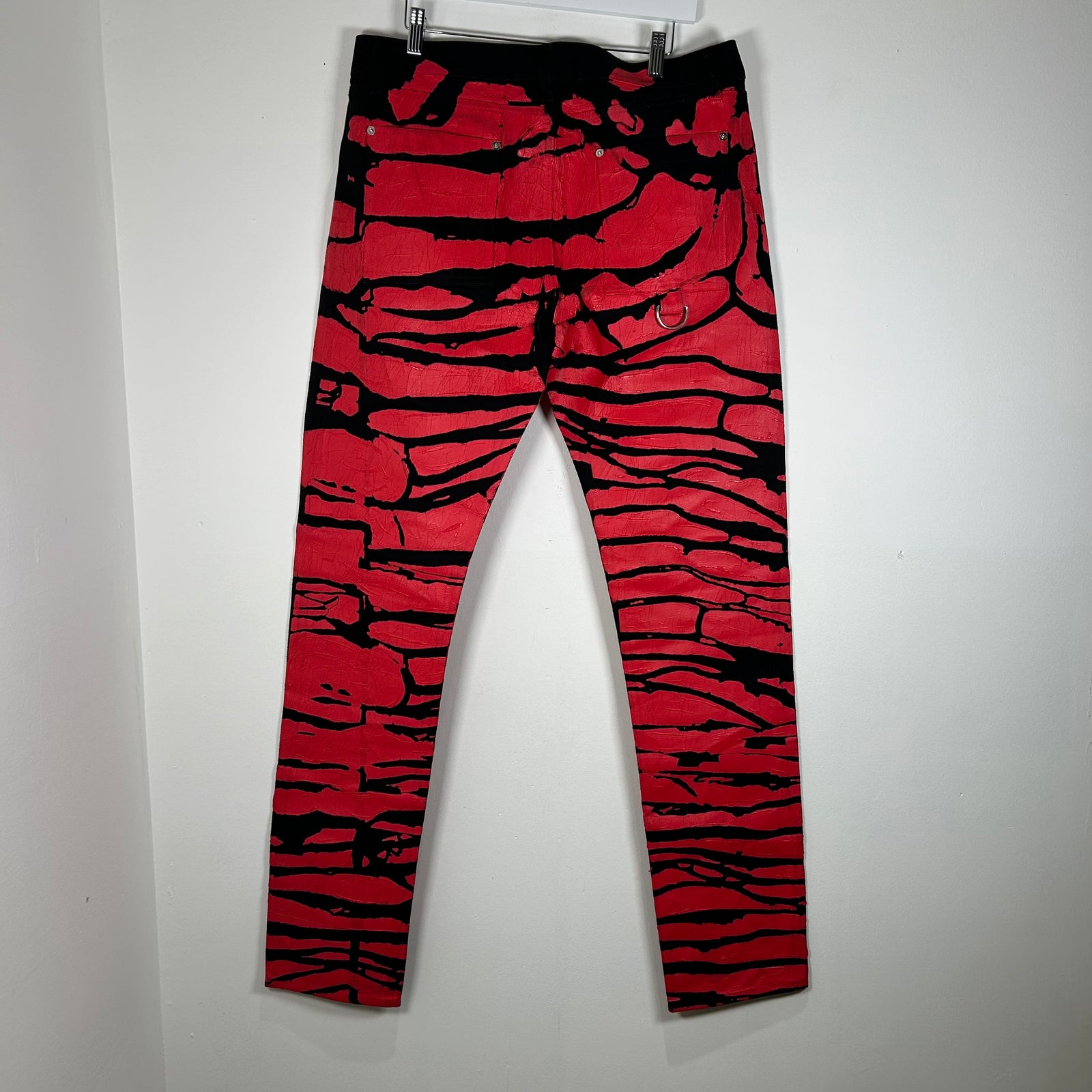 Hood By Air Logo Cracked Paint Jeans Size 34