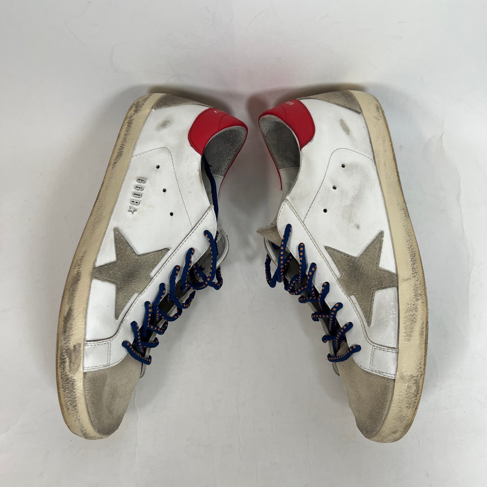 Golden Goose White/Red Superstar Sneaker Size 43
