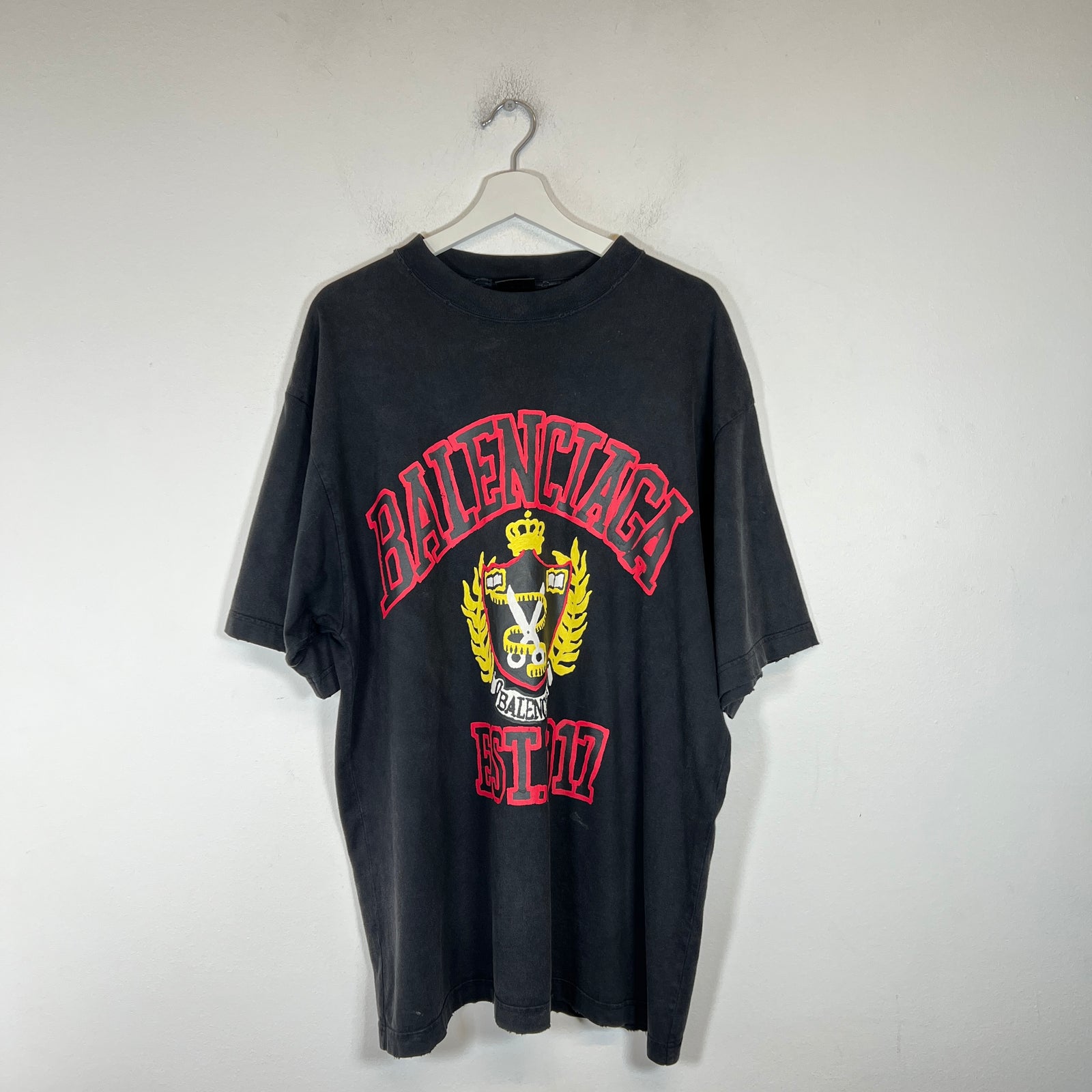 Balenciaga Black/Red College T-shirt Size M