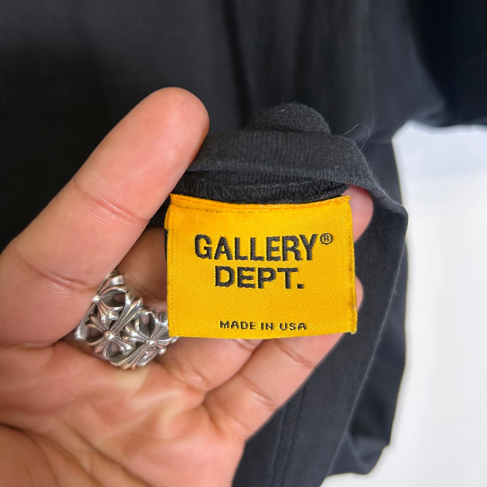 Gallery Dept Black/White Souvenir Logo T-Shirt Size M