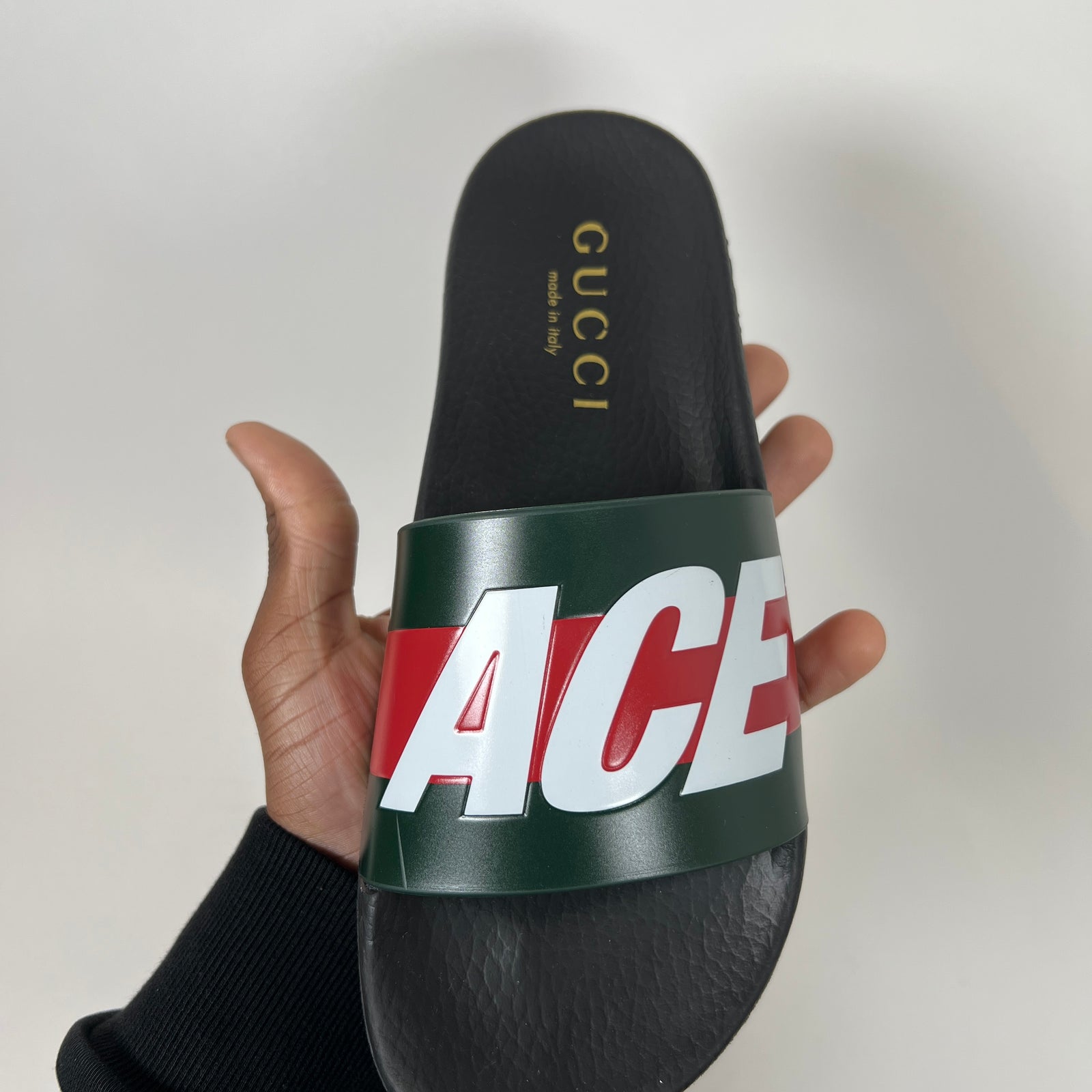 Gucci x Palace Black Slides Size 39